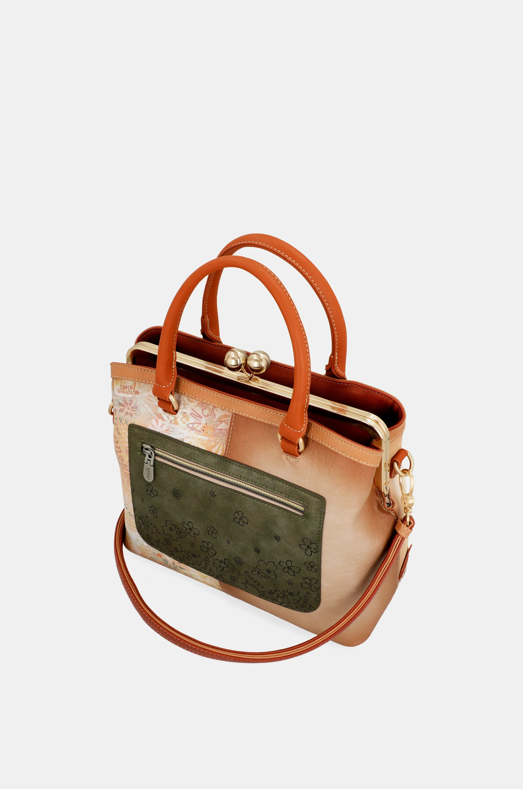 Sac à fermeture porte-monnaie camel Peace & Love - Image 9