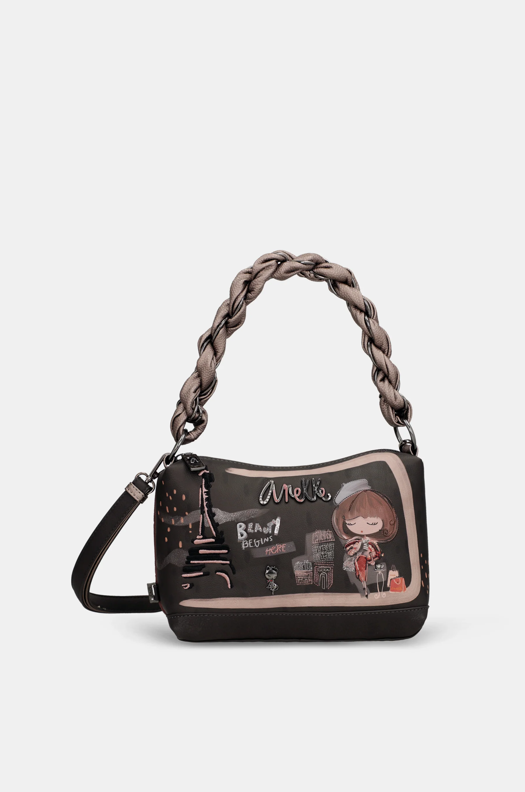Sac à main avec anse et bandoulière Mademoiselle - Image 2