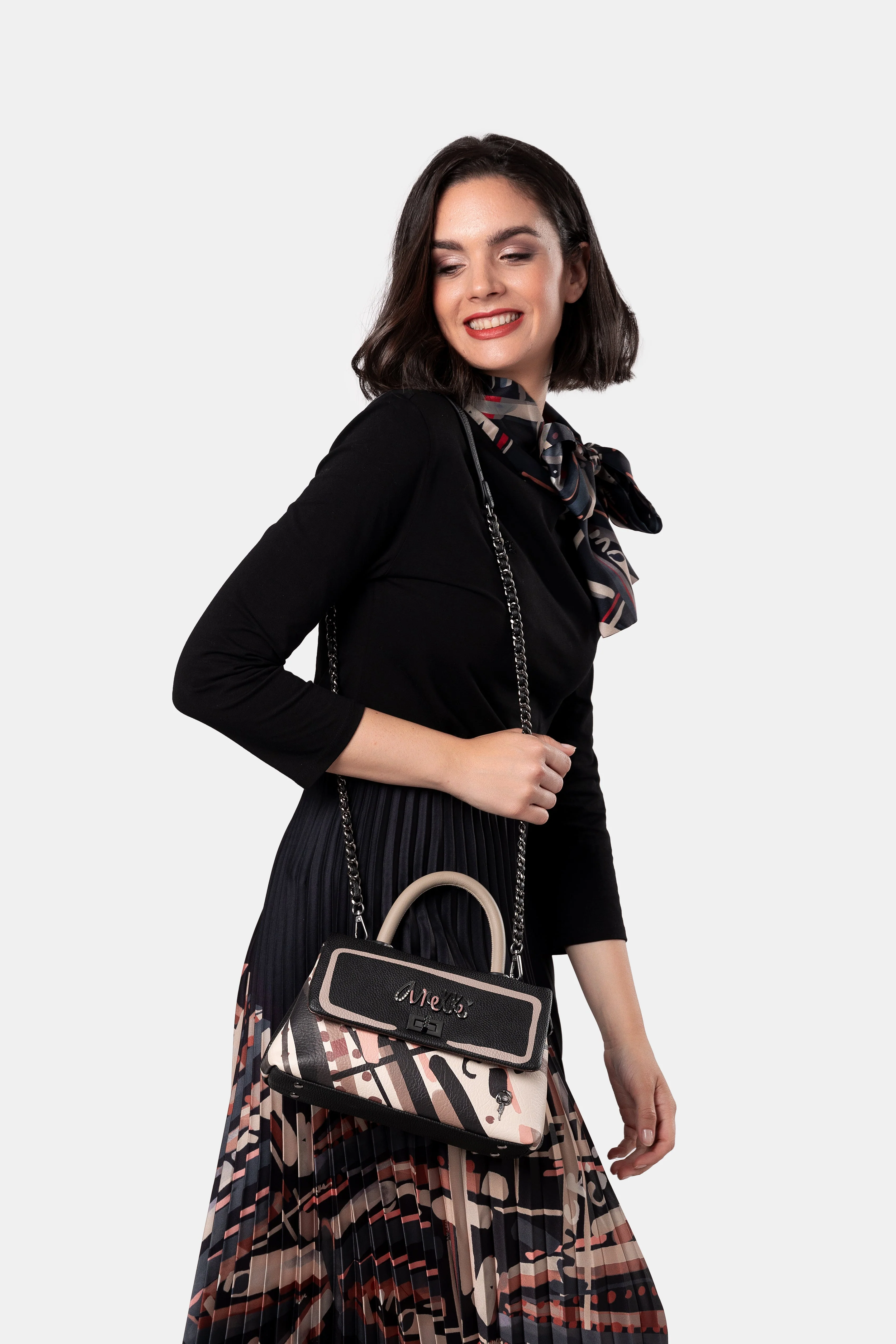 Sac à main avec anse et bandoulière petit Parisian - Image 4