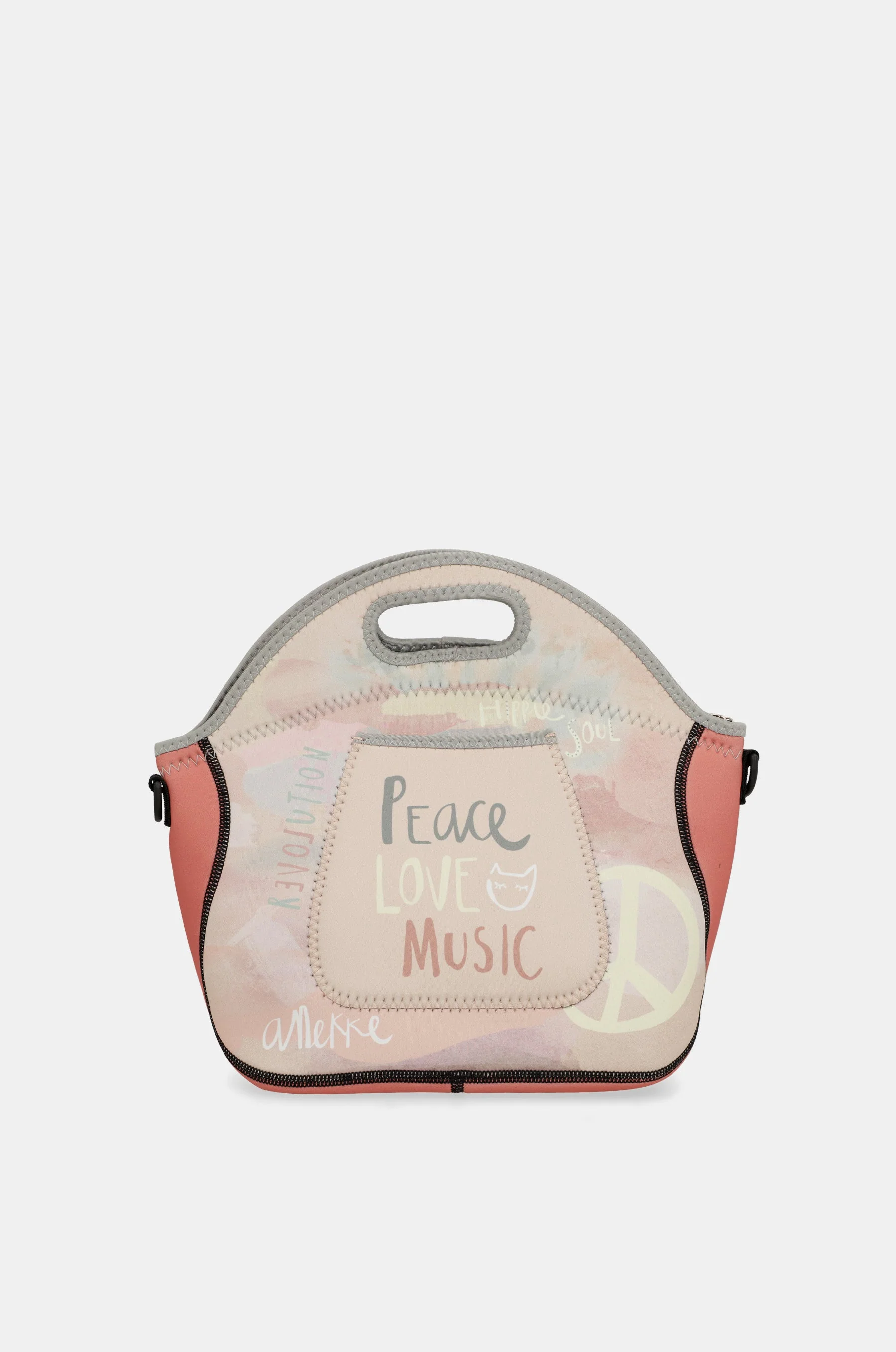 Sac à manger néoprène Peace & Love - Image 3