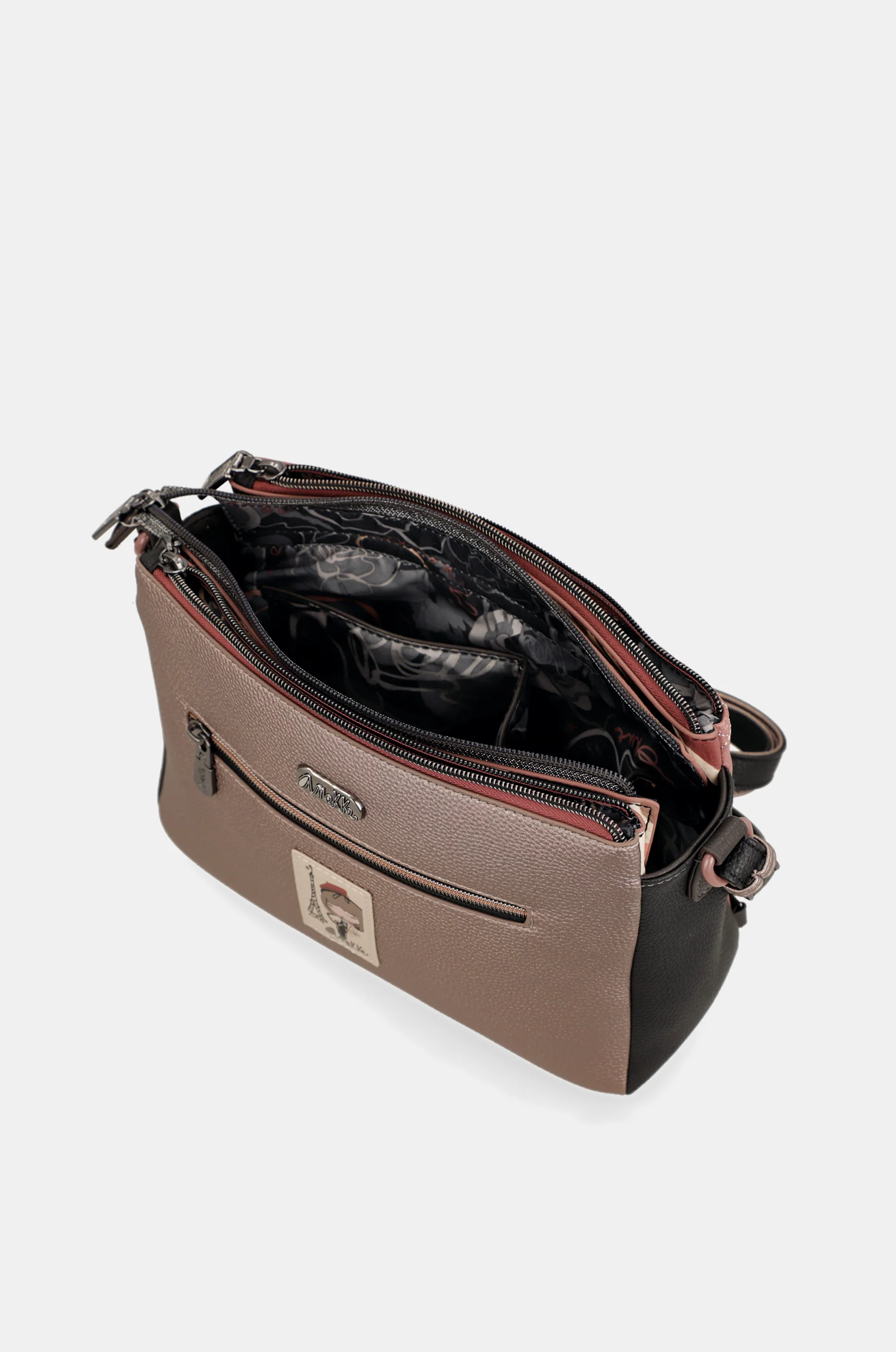Sac bandoulière à motifs 3 compartiments Parisian - Image 7