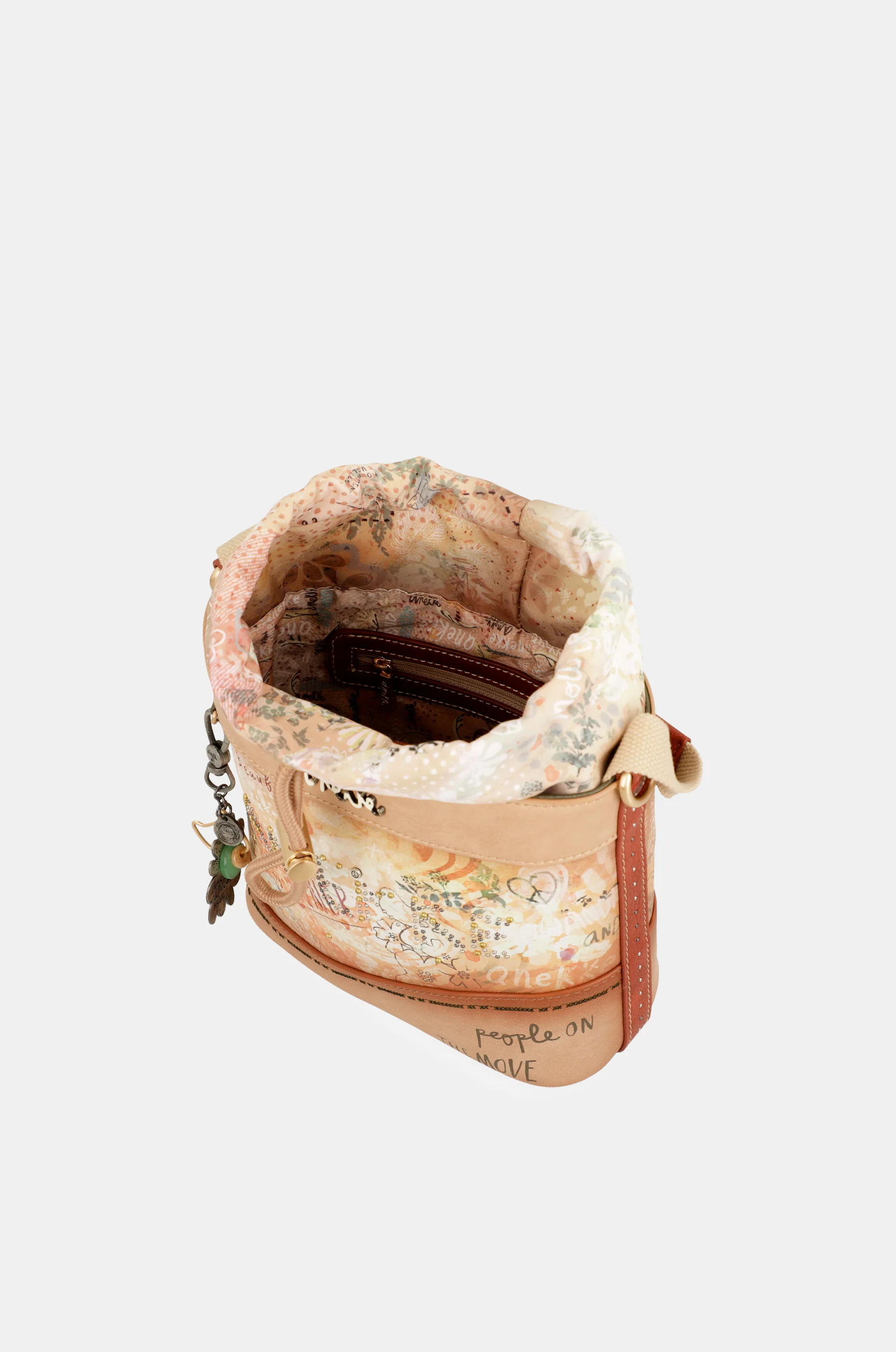 Sac bandoulière avec fermeture à corde Flowers - Image 10