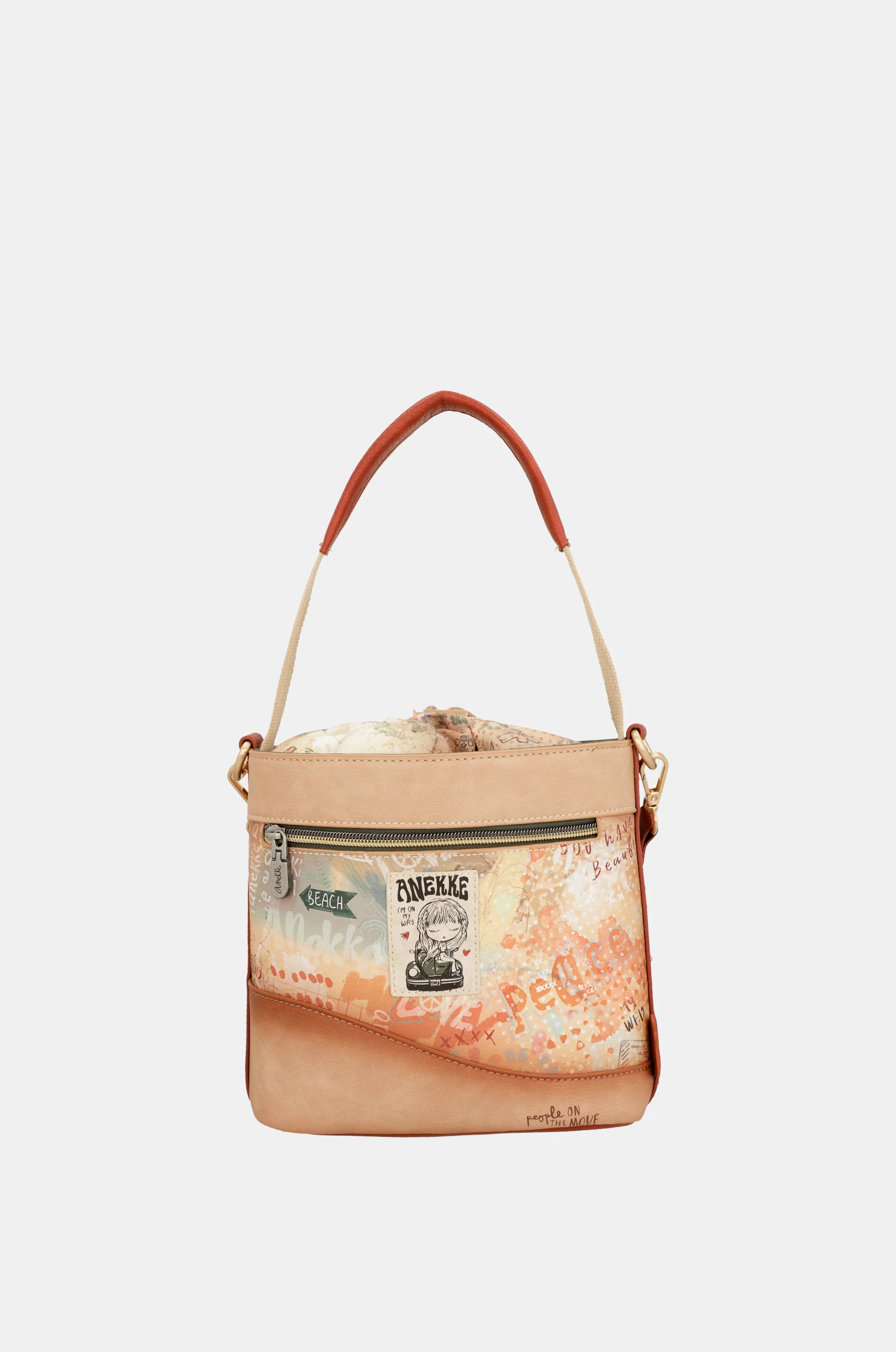 Sac bandoulière avec fermeture à corde Flowers - Image 3