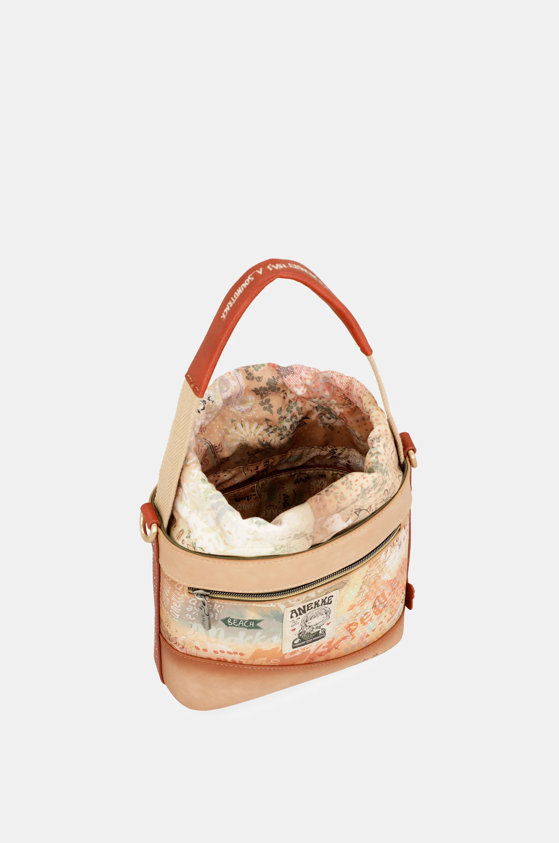 Sac bandoulière avec fermeture à corde Flowers - Image 5