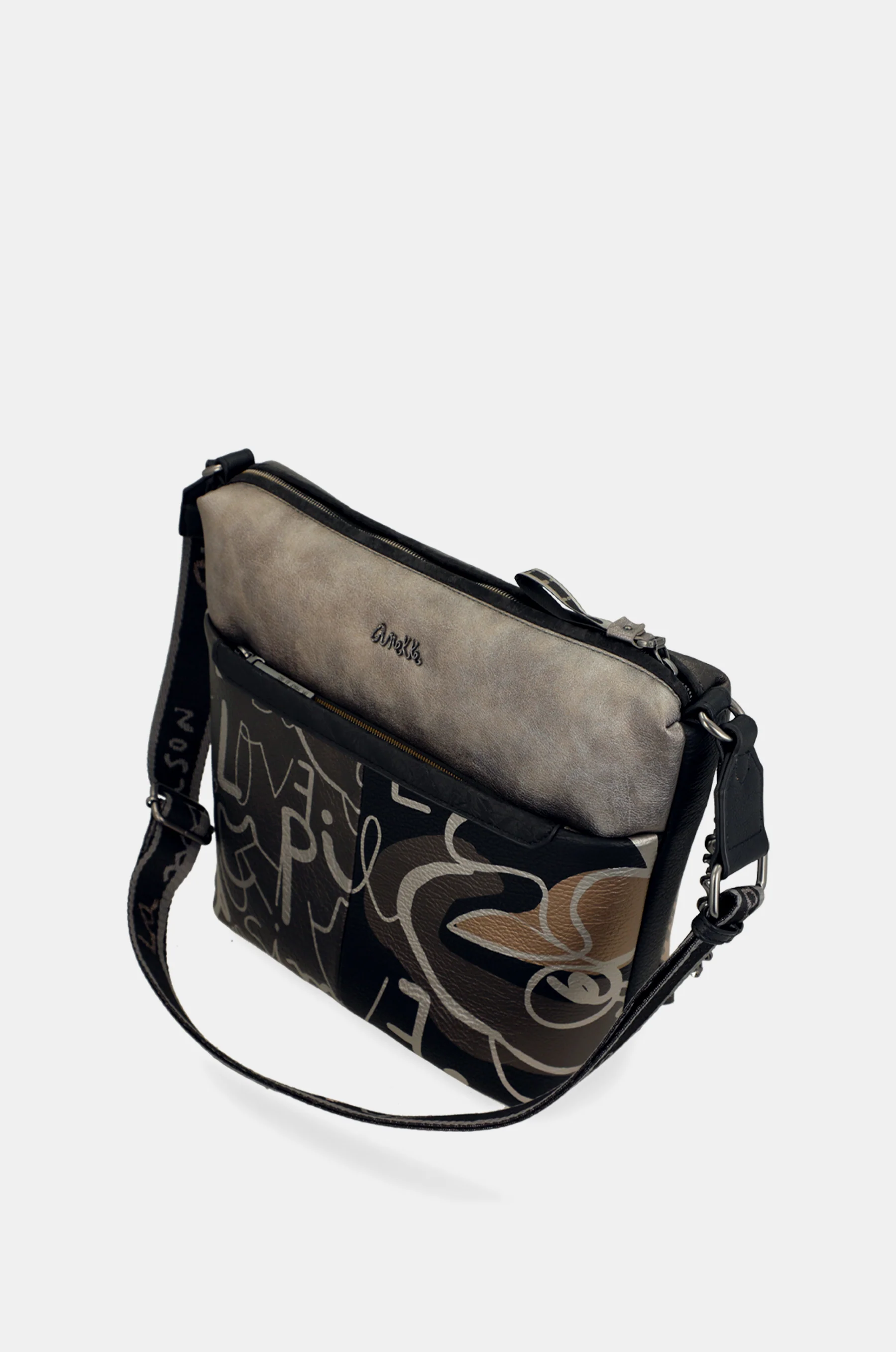 Sac bandoulière avec poche devant grand Nature Koko - Image 8