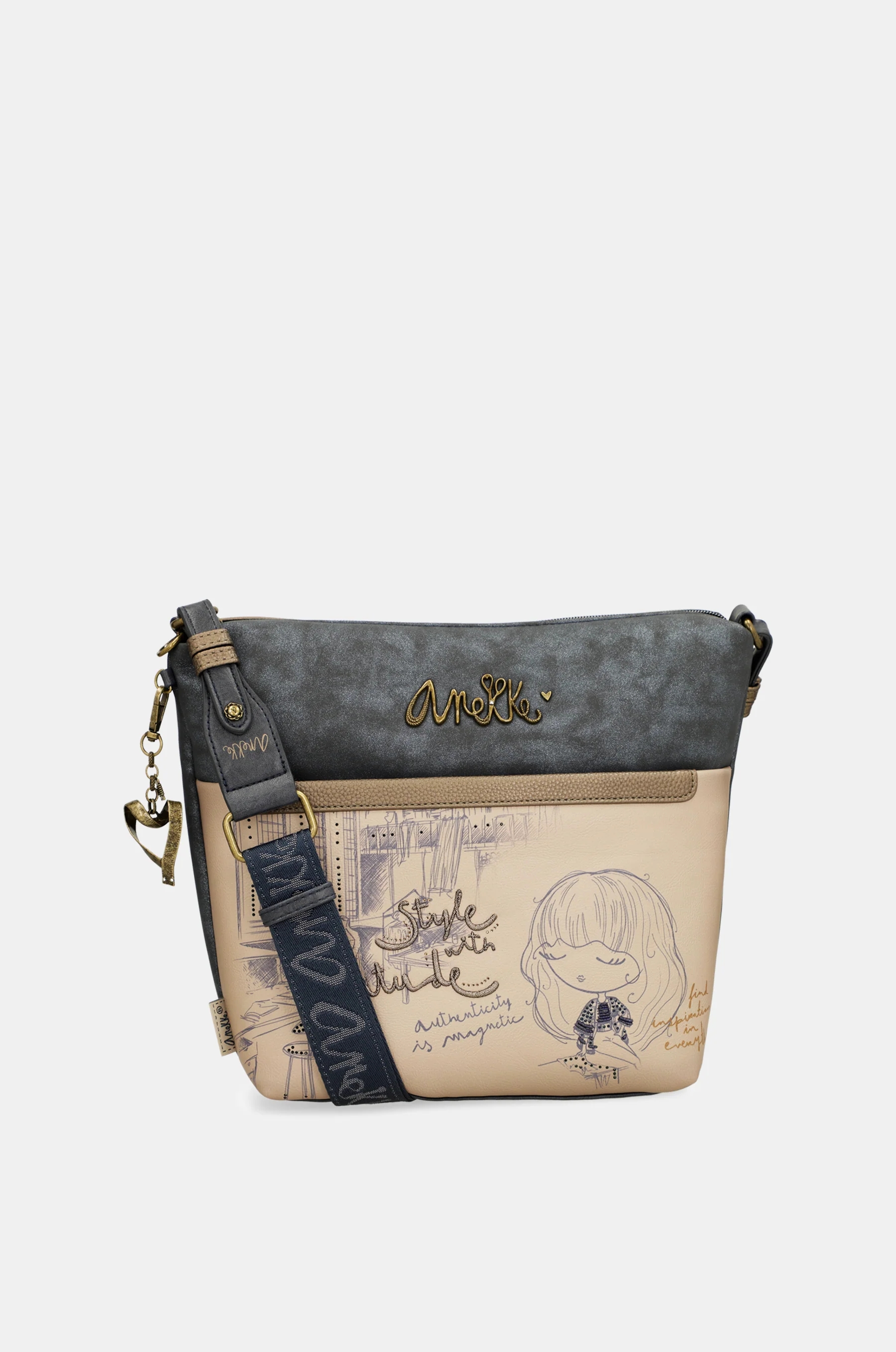Sac bandoulière avec poche devant grand Studio - Image 9
