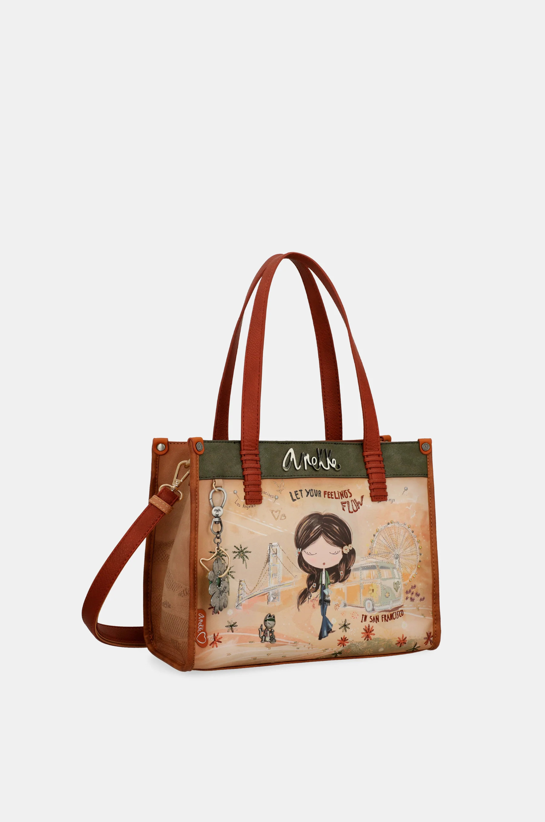 Sac cabas camel Peace & Love - Image 7
