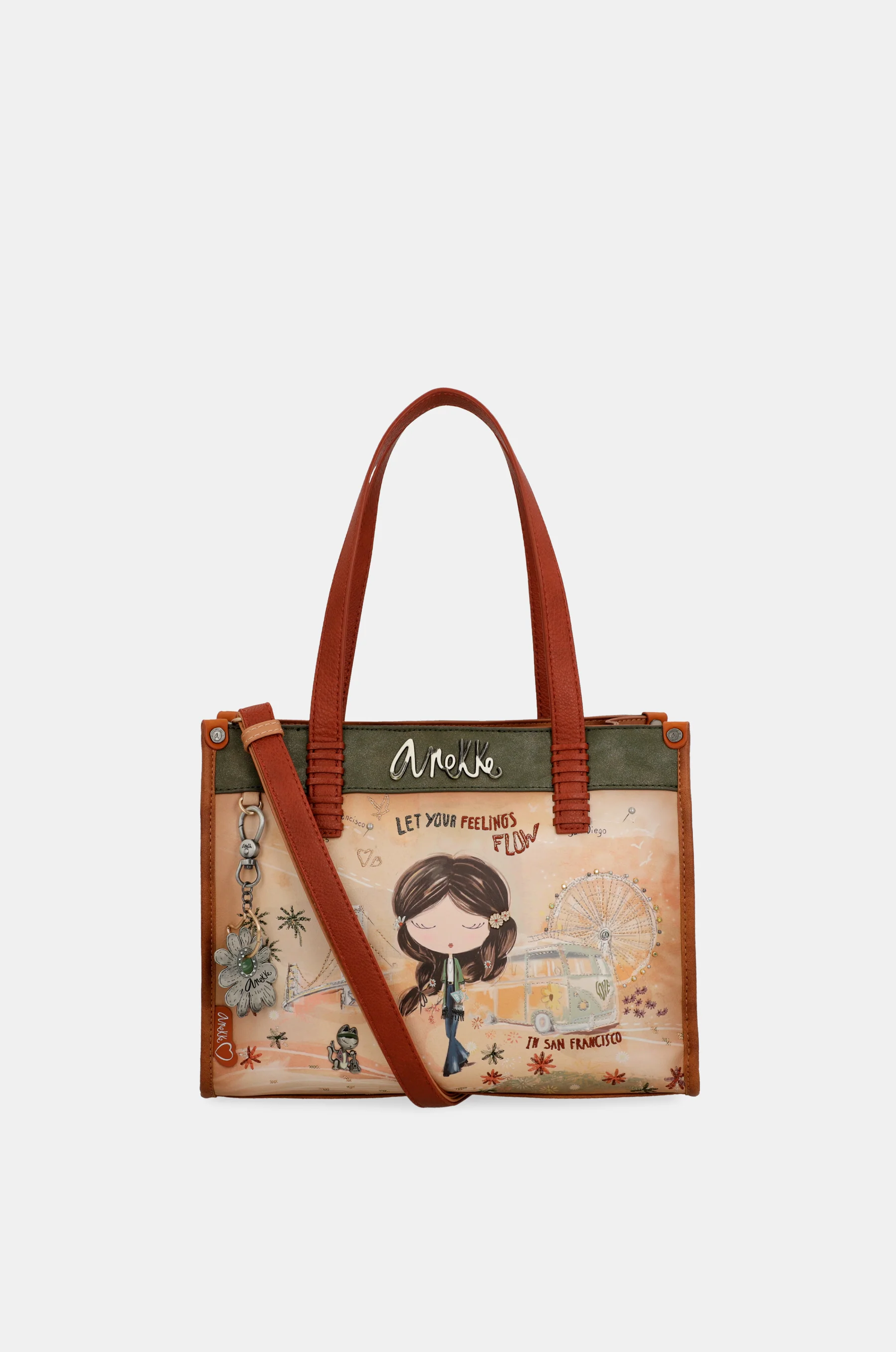 Sac cabas camel Peace & Love - Image 9