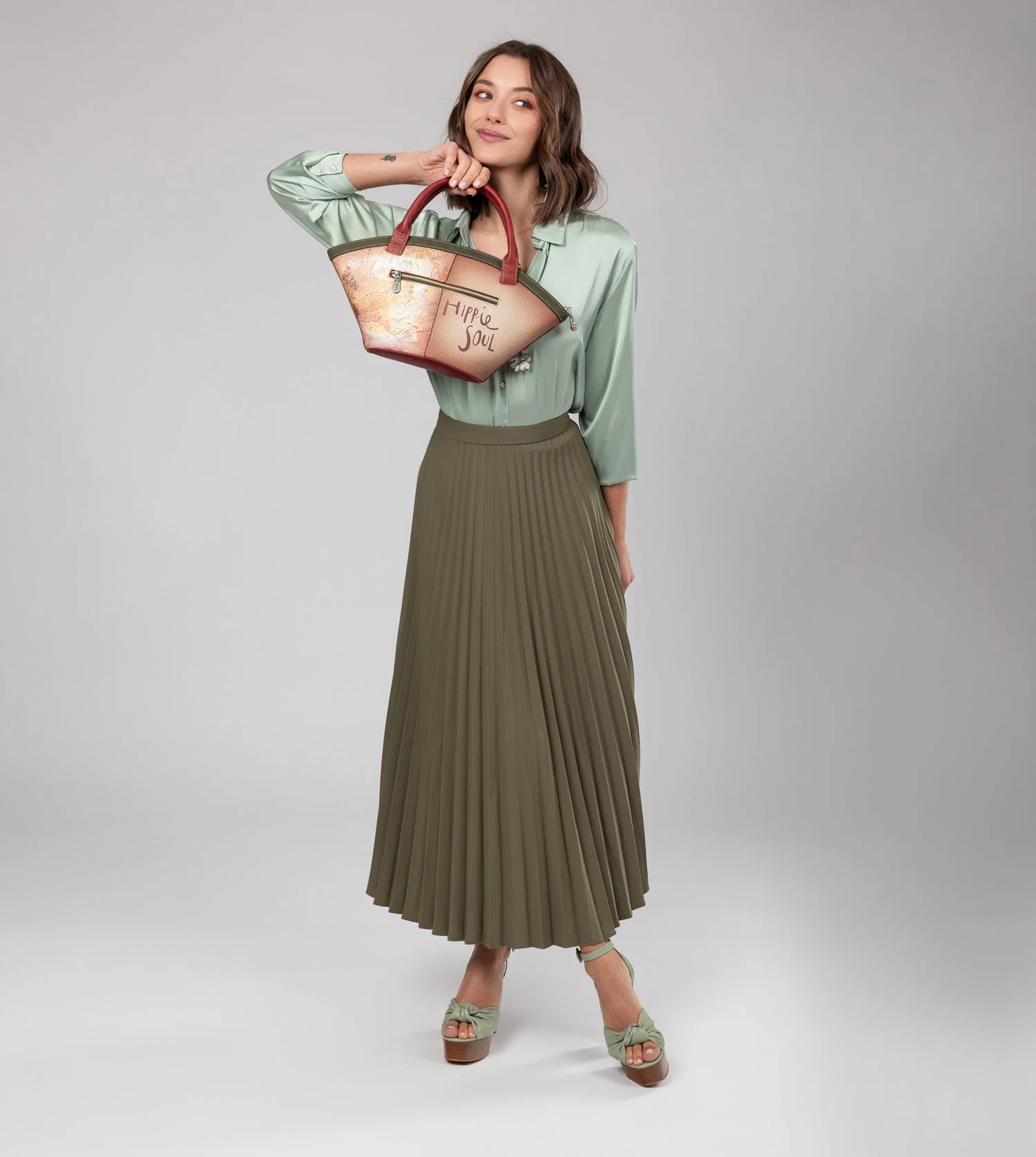 Sac panier camel Peace & Love - Image 6
