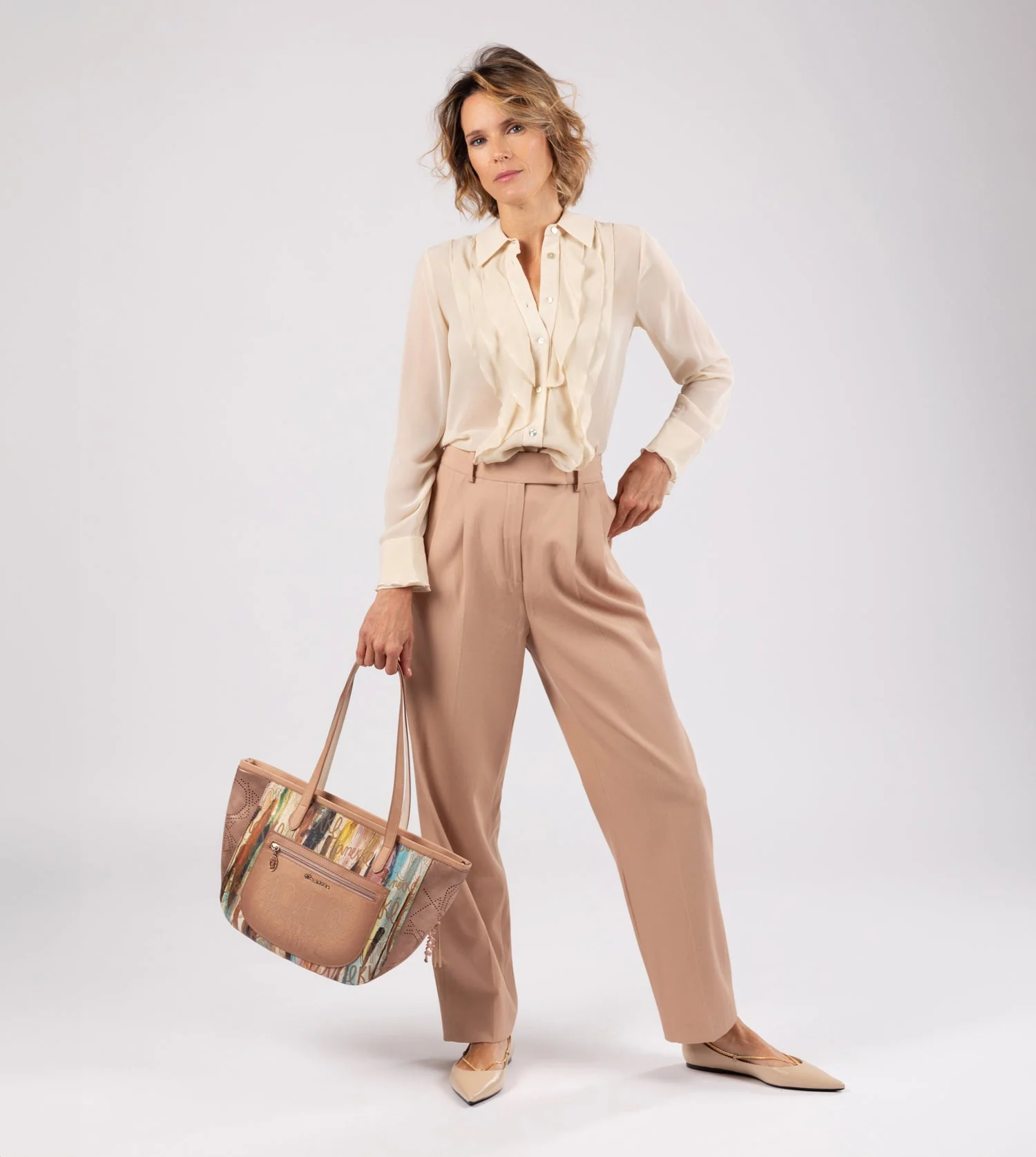 Sac shopper grand format nude Studio - Image 9