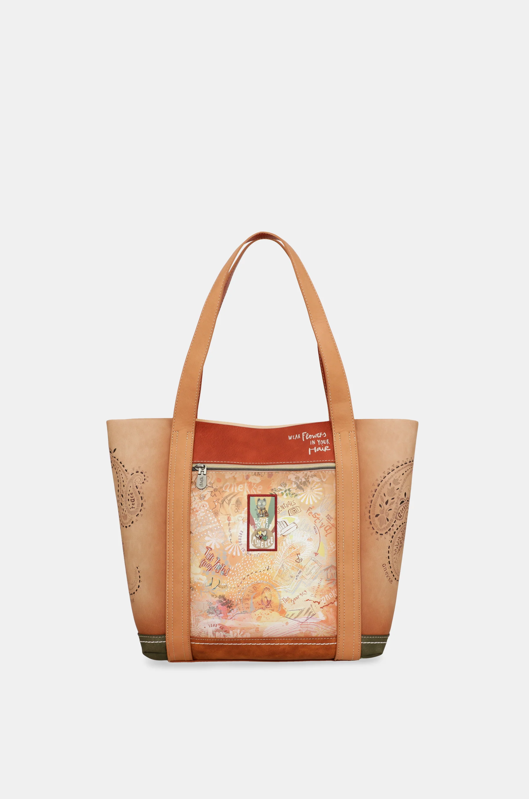 Sac shopping camel Peace & Love - Image 3