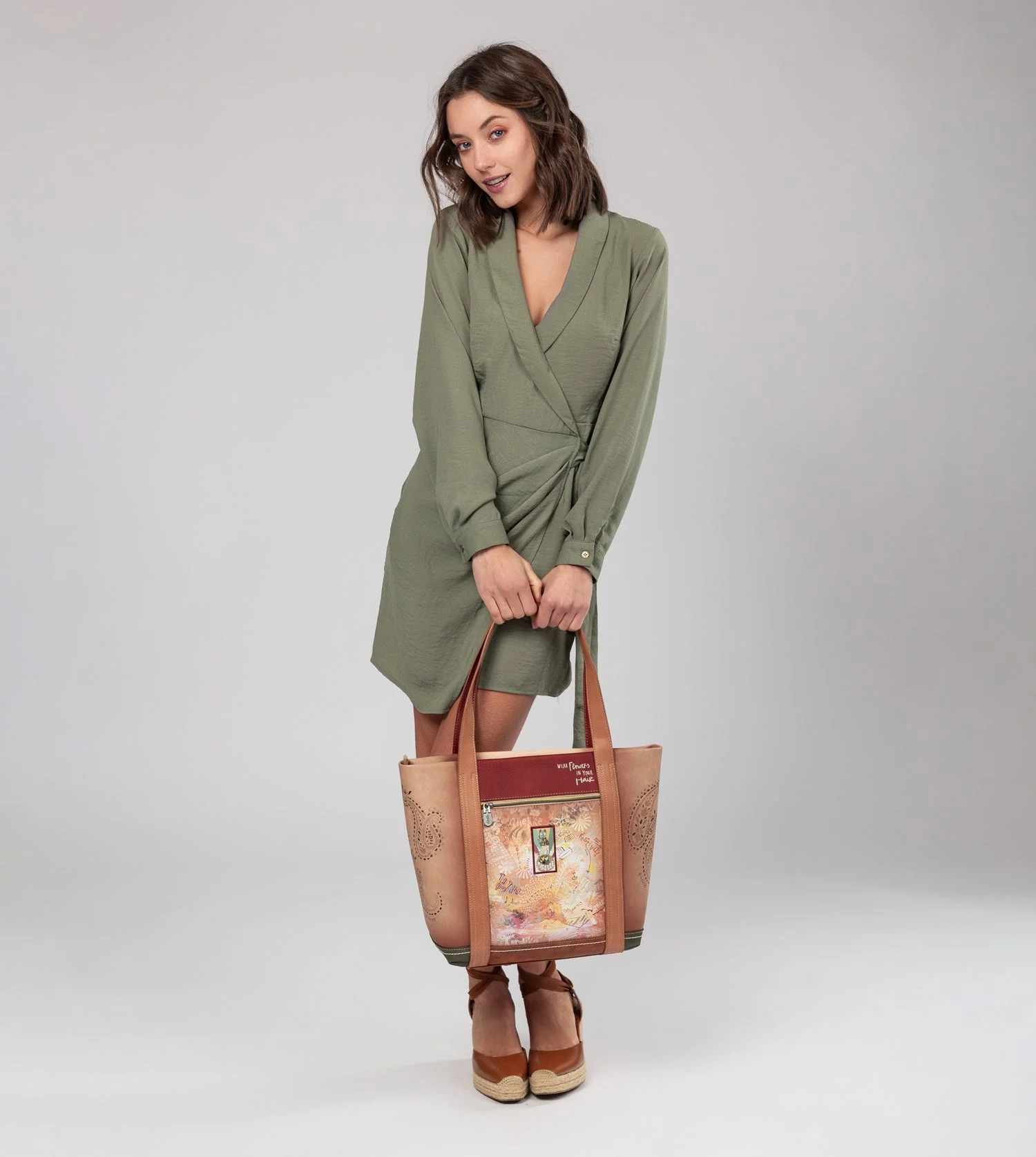 Sac shopping camel Peace & Love - Image 6