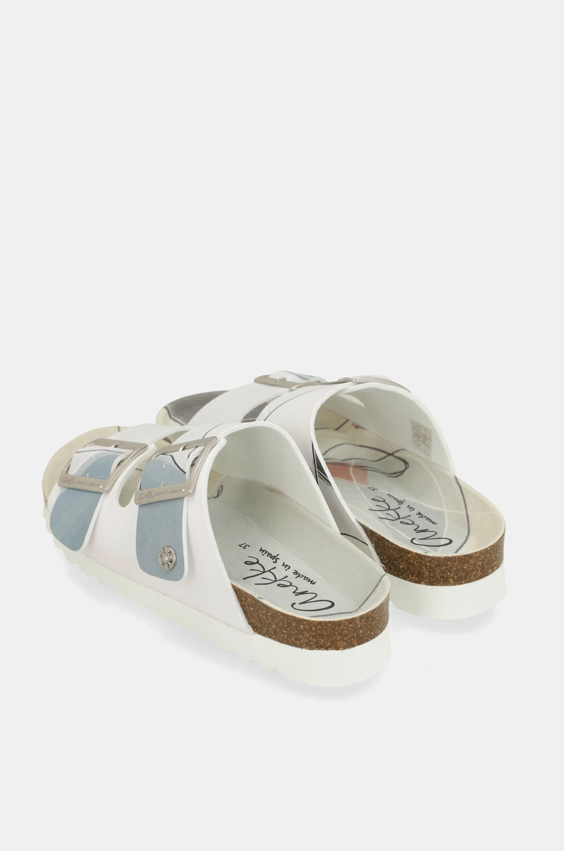 Sandales bio bleues et blanches - Image 5