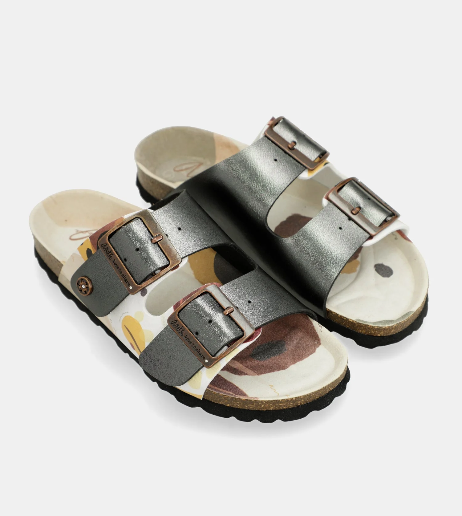 Sandales bio multicolores noires - Image 7