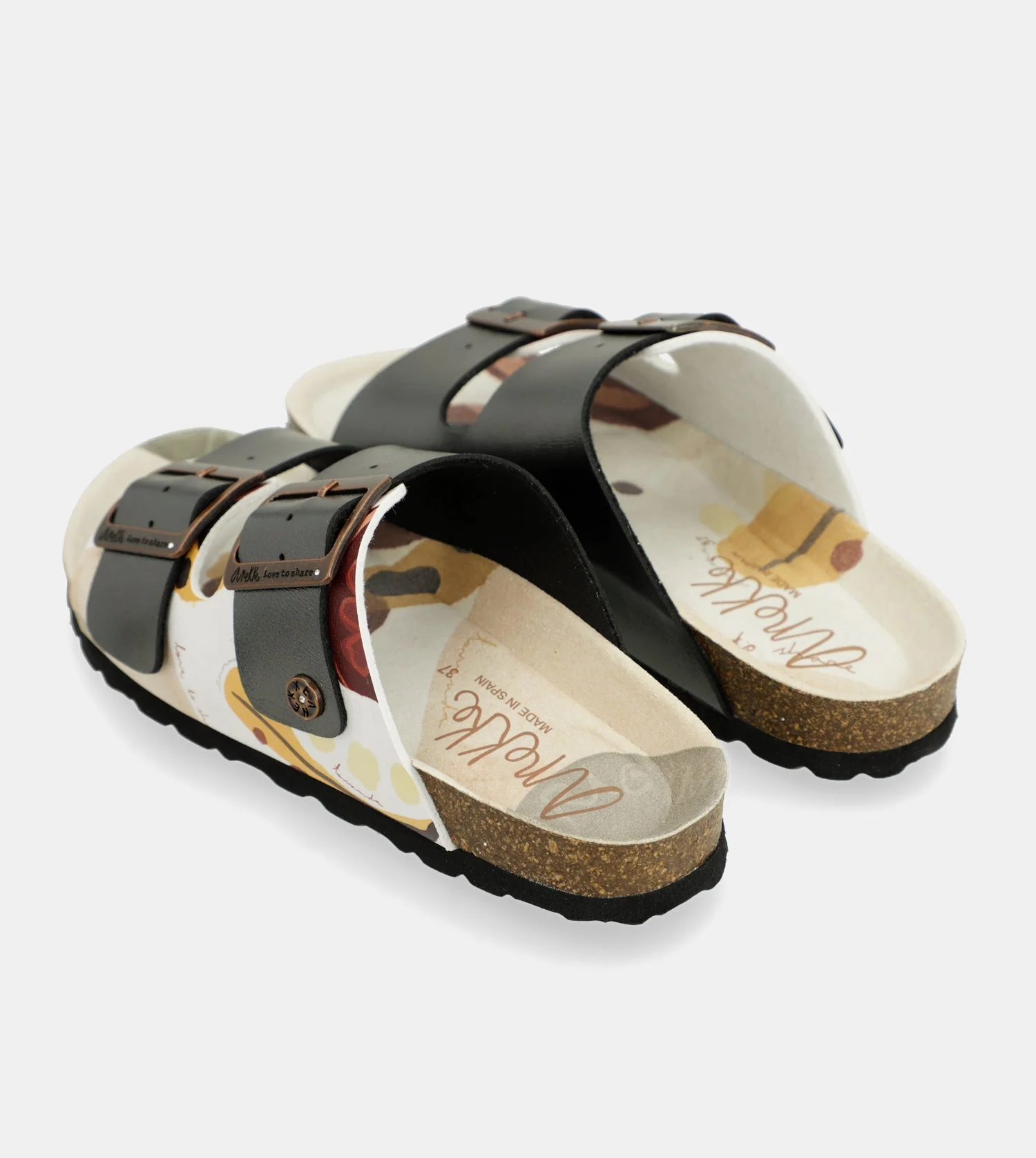 Sandales bio multicolores noires - Image 8