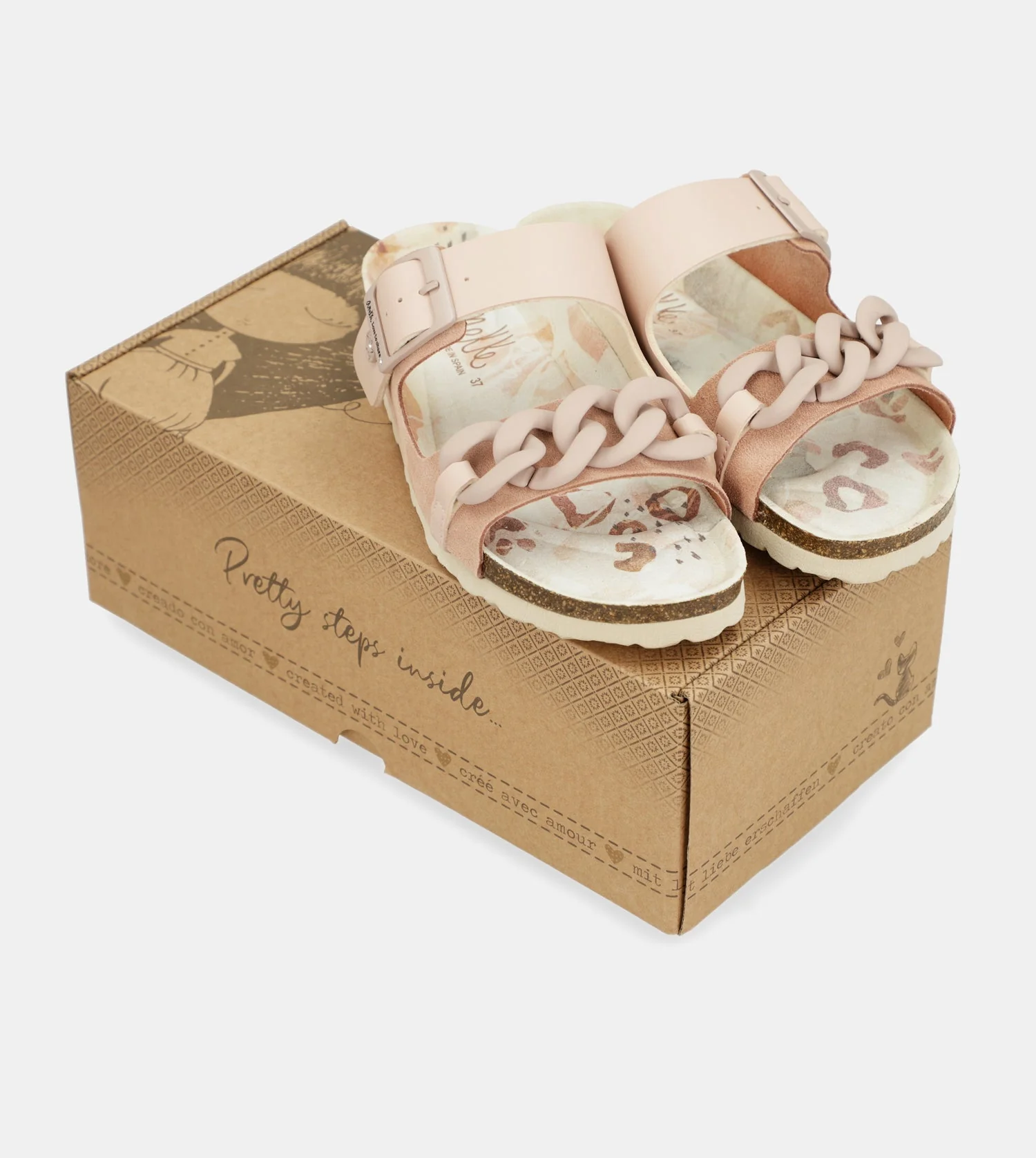Sandales bio roses à chaîne - Image 7