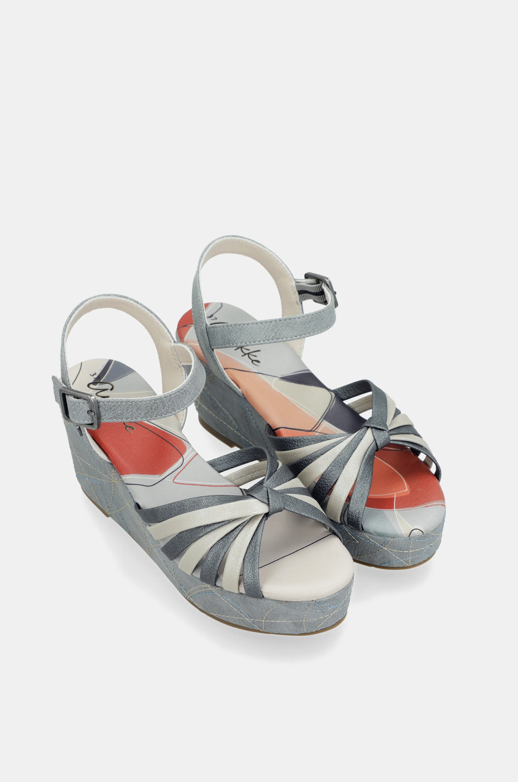 Sandales croisées bleues Auralis - Image 3