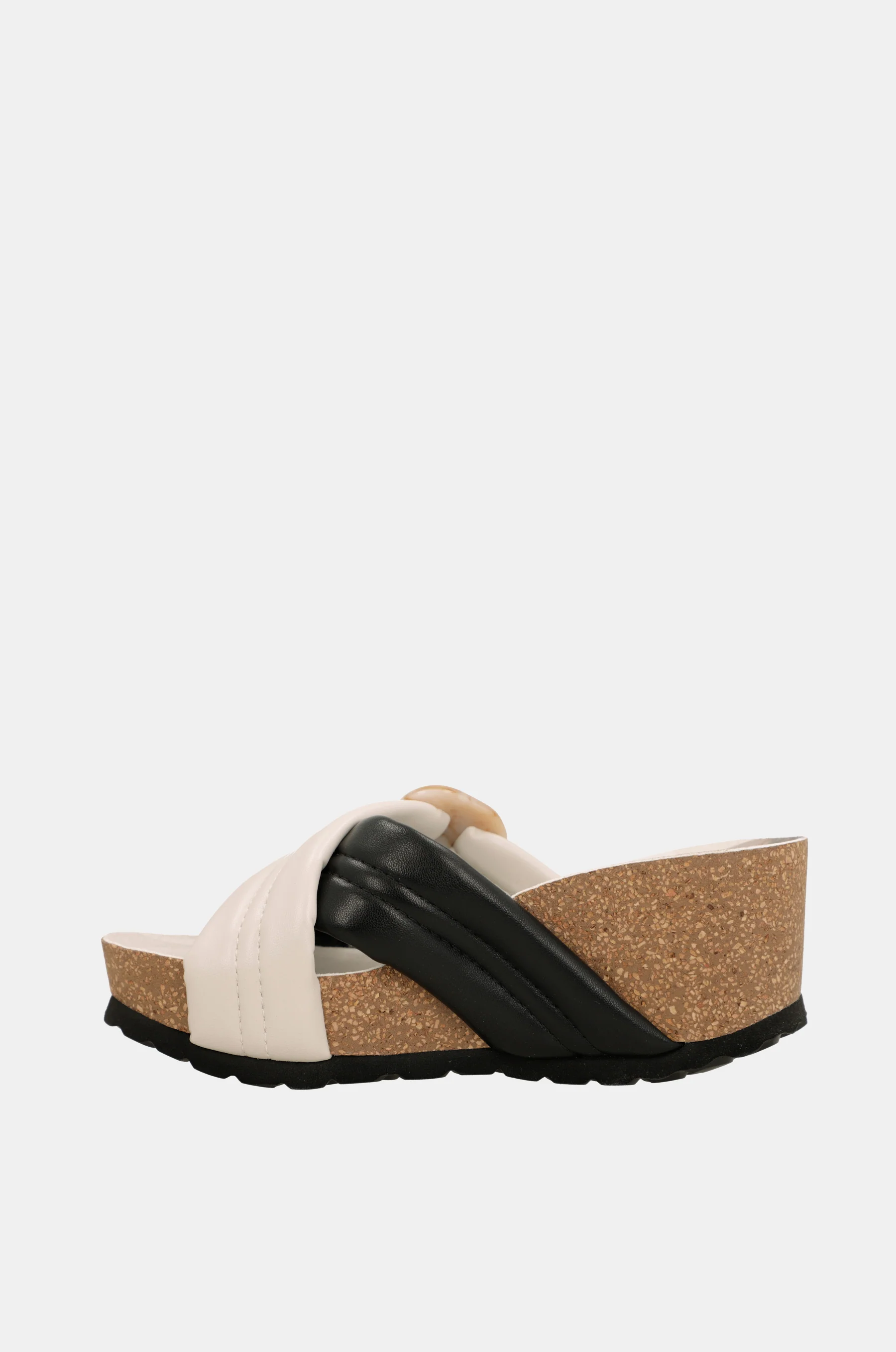 Sandales croisées noires et blanches - Image 6