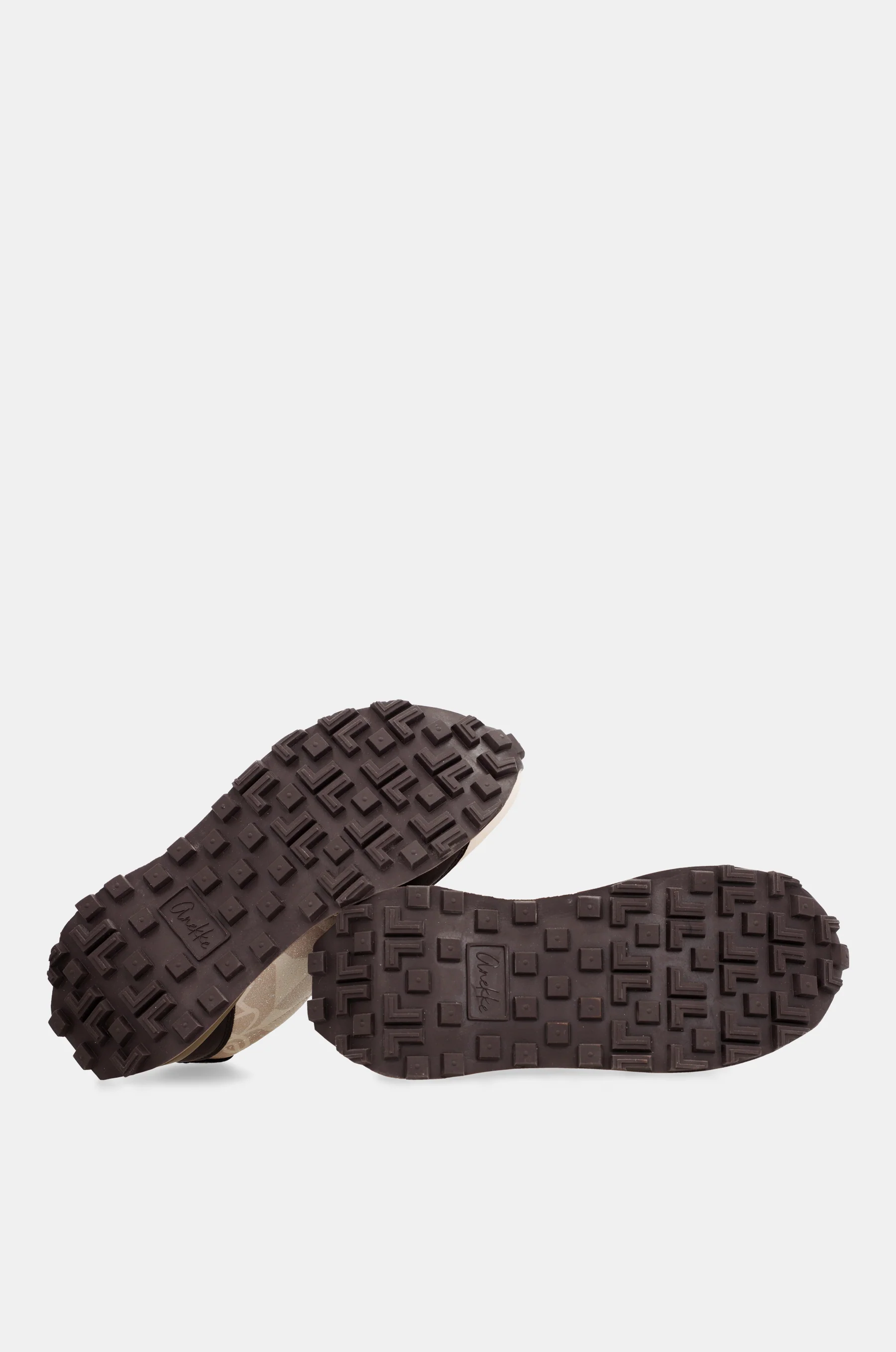 Sneakers beige avec détails marron - Image 6
