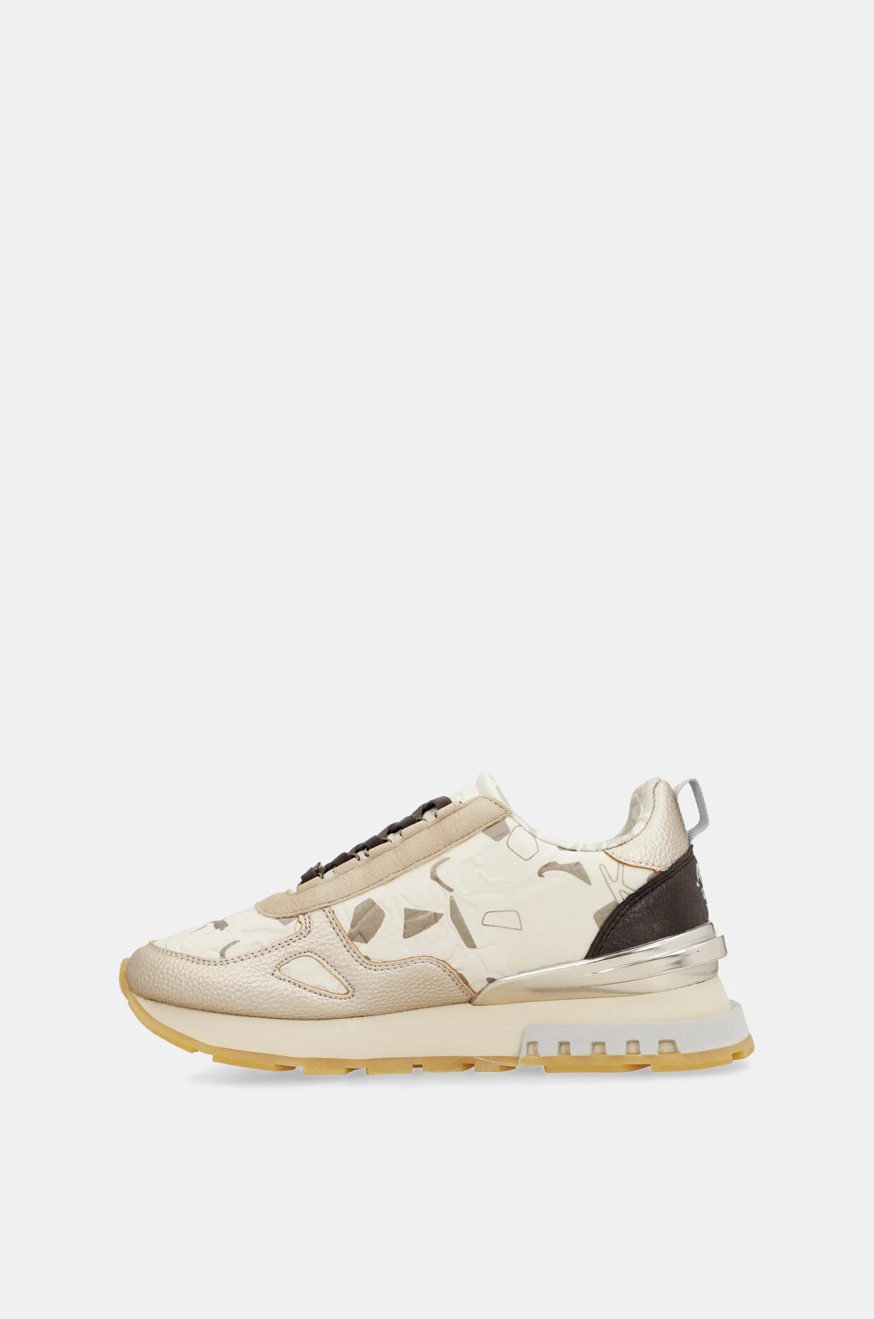 Sneakers beige et dorés - Image 6