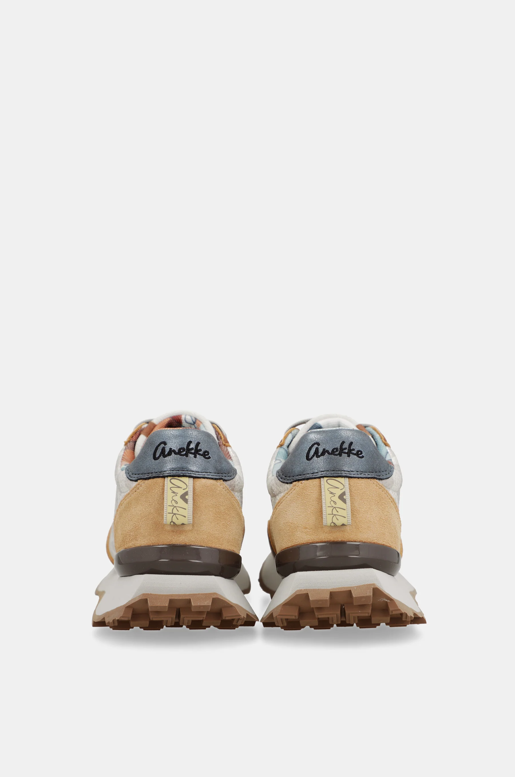 Sneakers beige et orange - Image 5