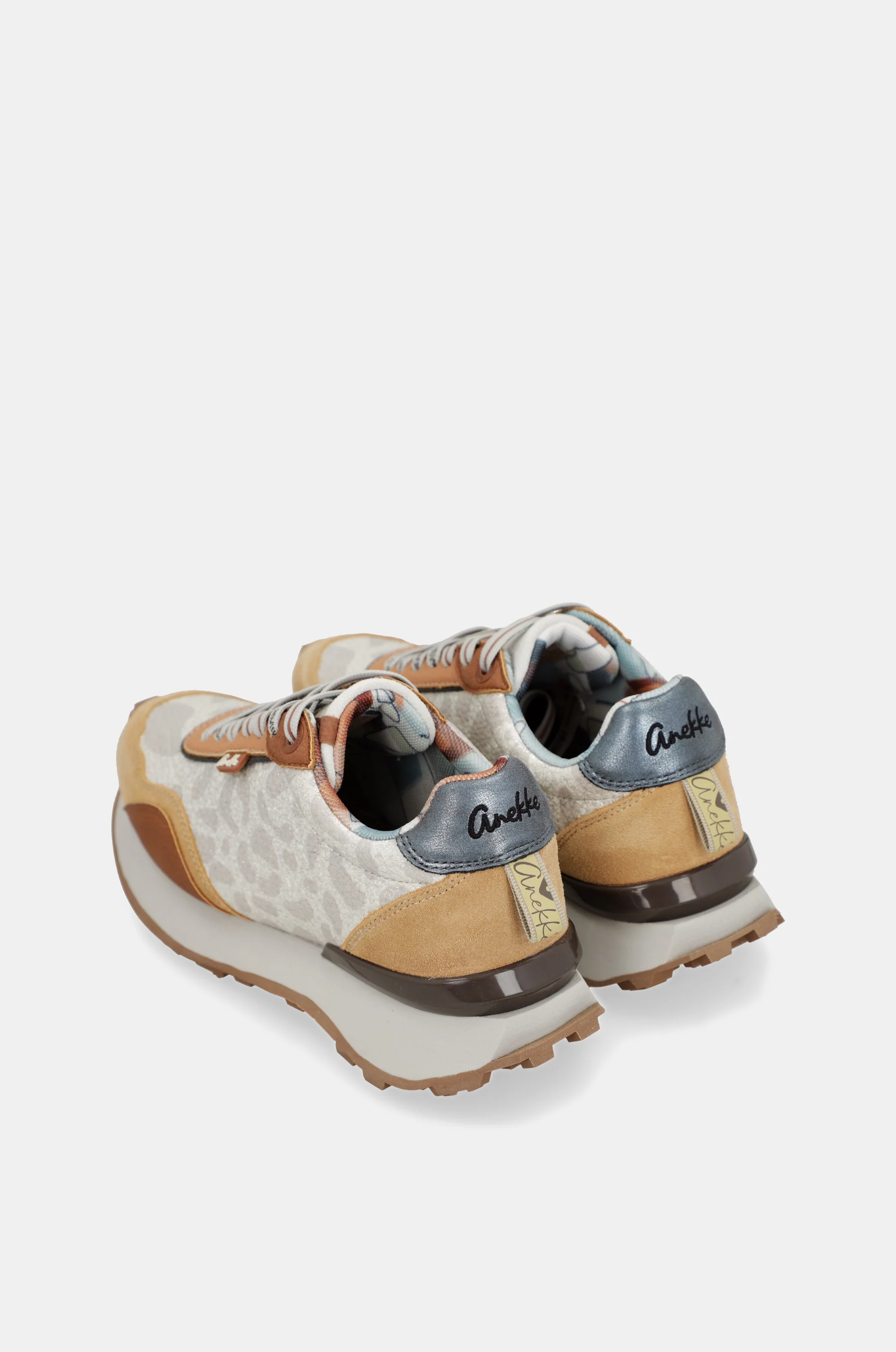 Sneakers beige et orange - Image 8