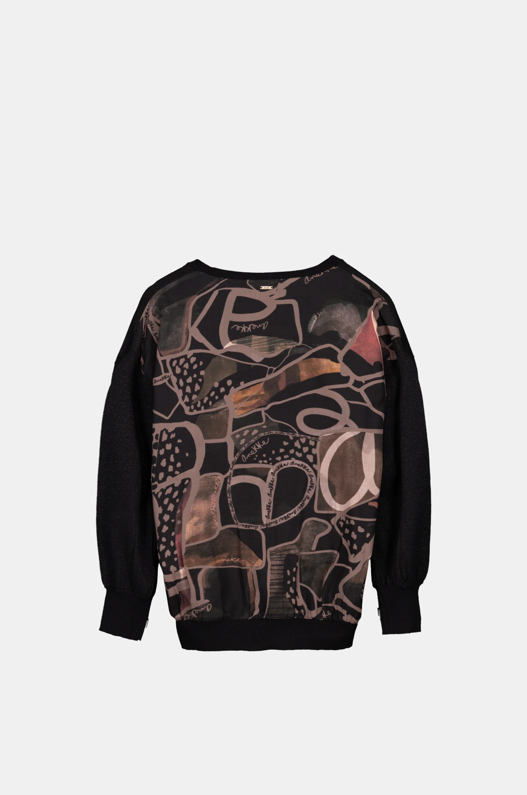 Sweat-shirt noir à dos imprimé - Image 2