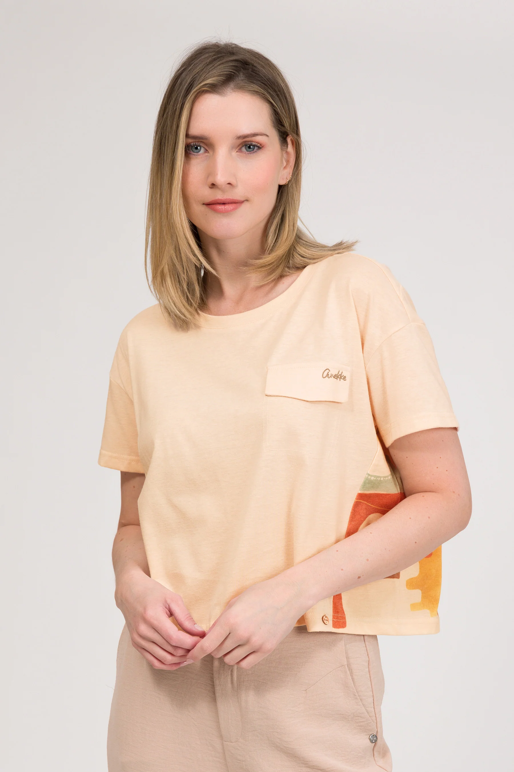 T-shirt à manches courtes beige - Image 2