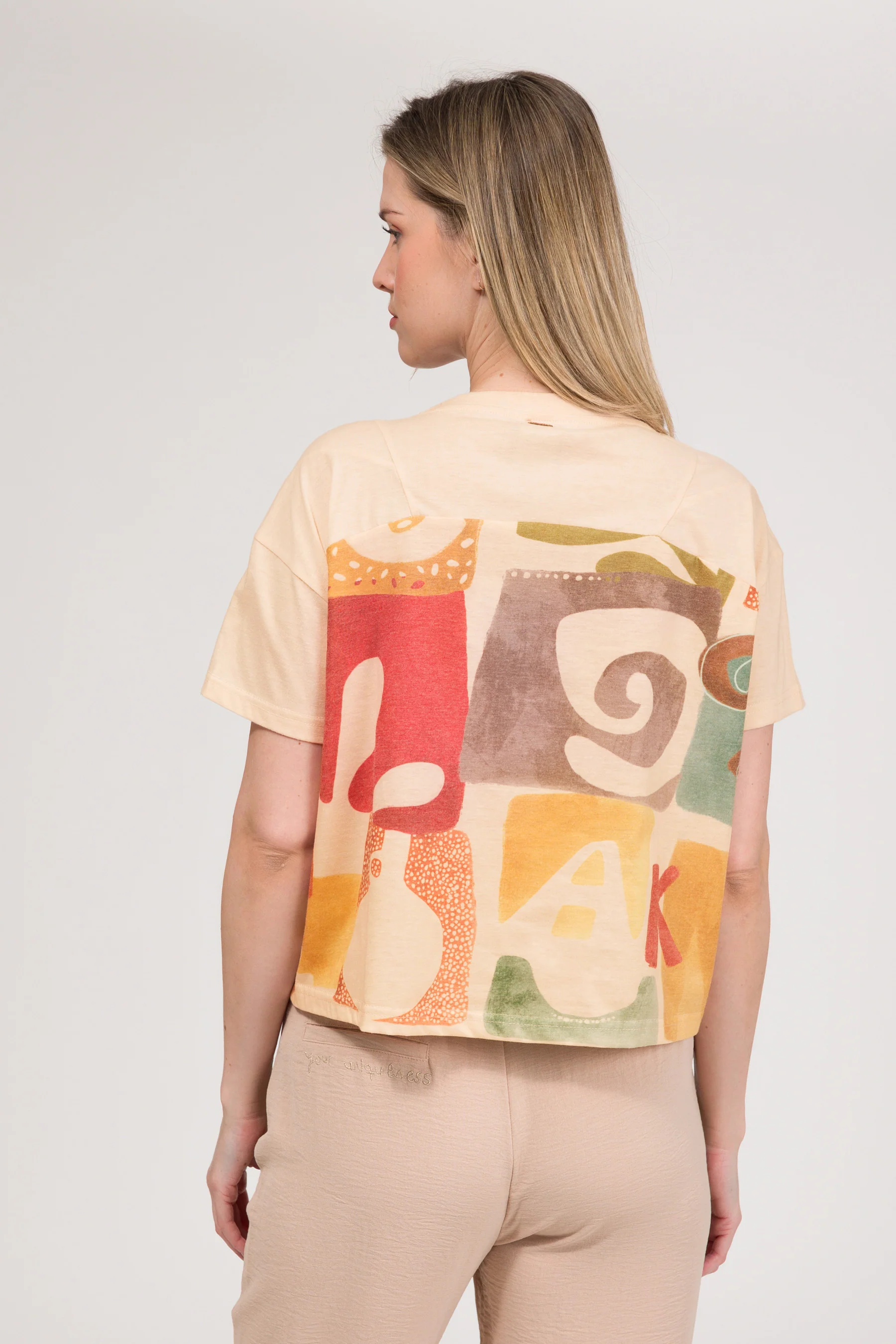 T-shirt à manches courtes beige - Image 4