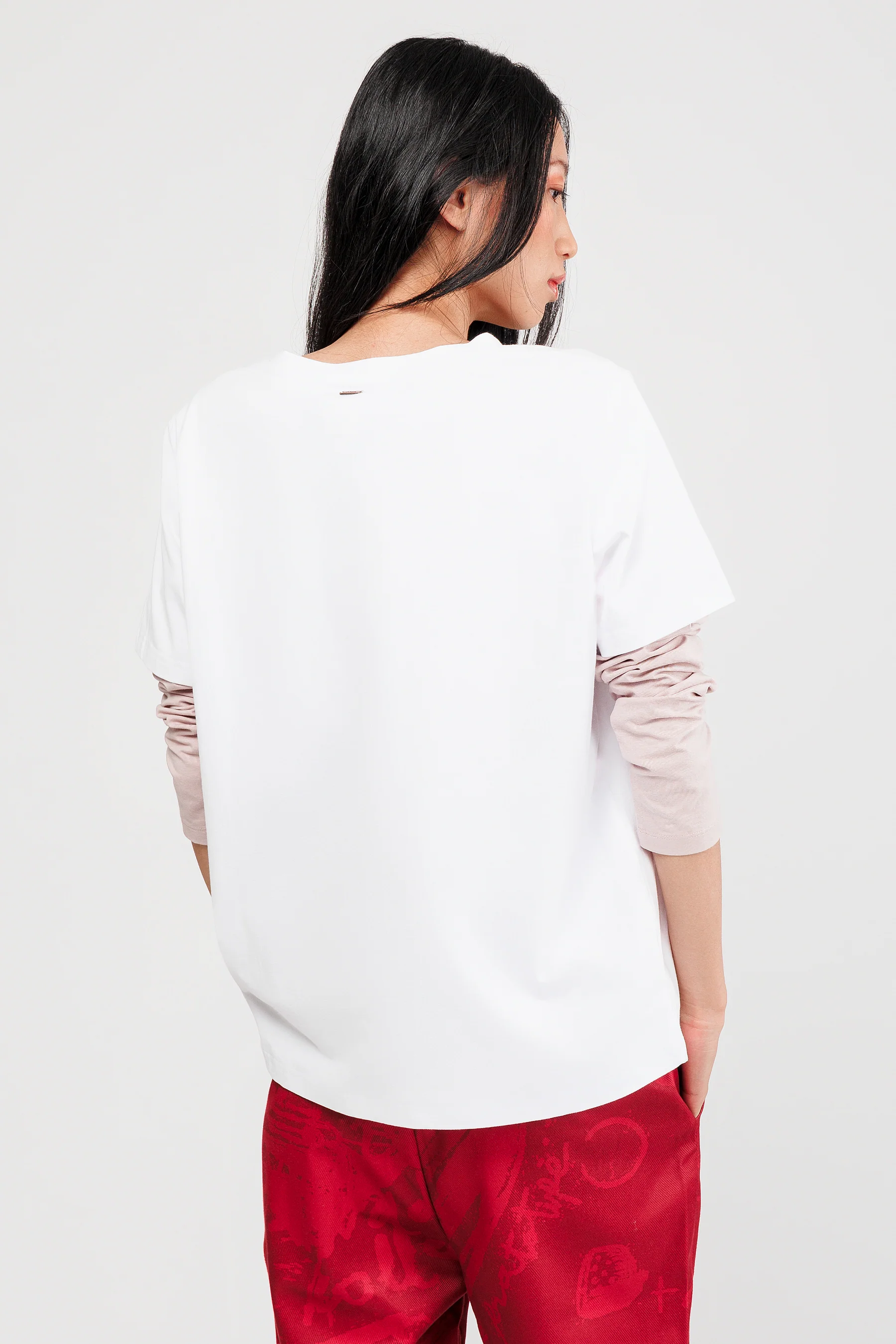 T-shirt à manches courtes blanc clouté - Image 2