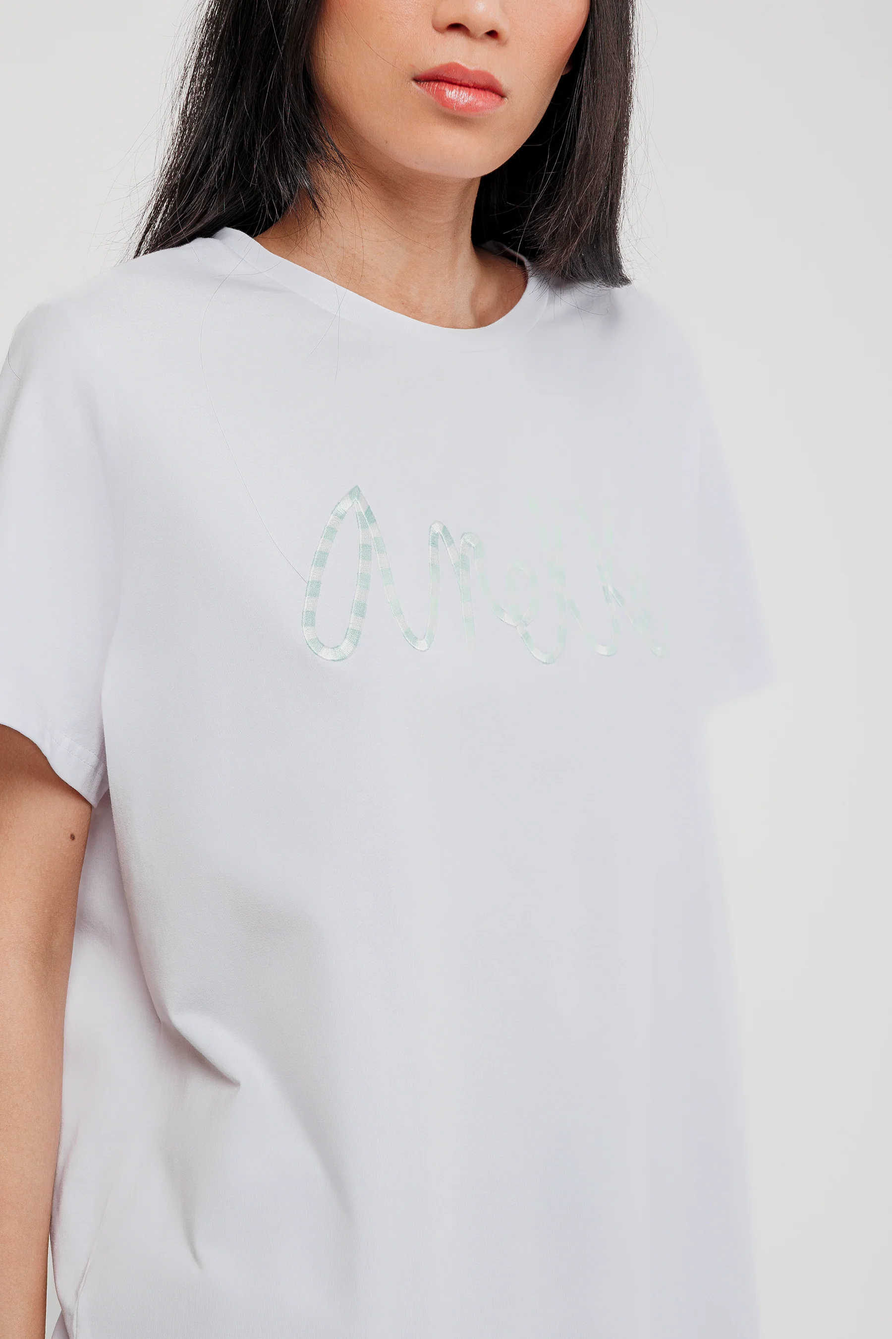 T-shirt à manches courtes blanc logo - Image 2