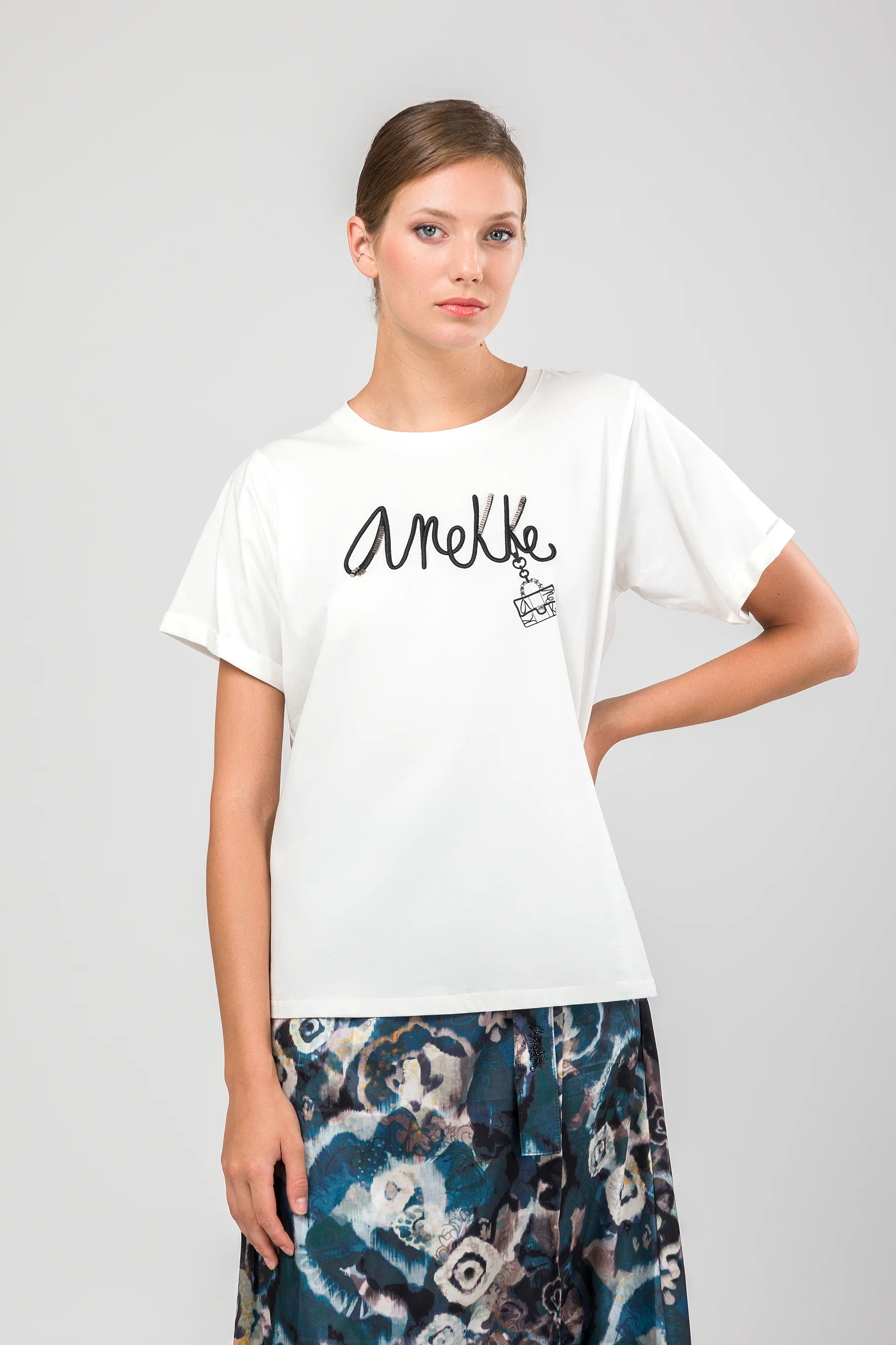 T-shirt à manches courtes blanc Studio