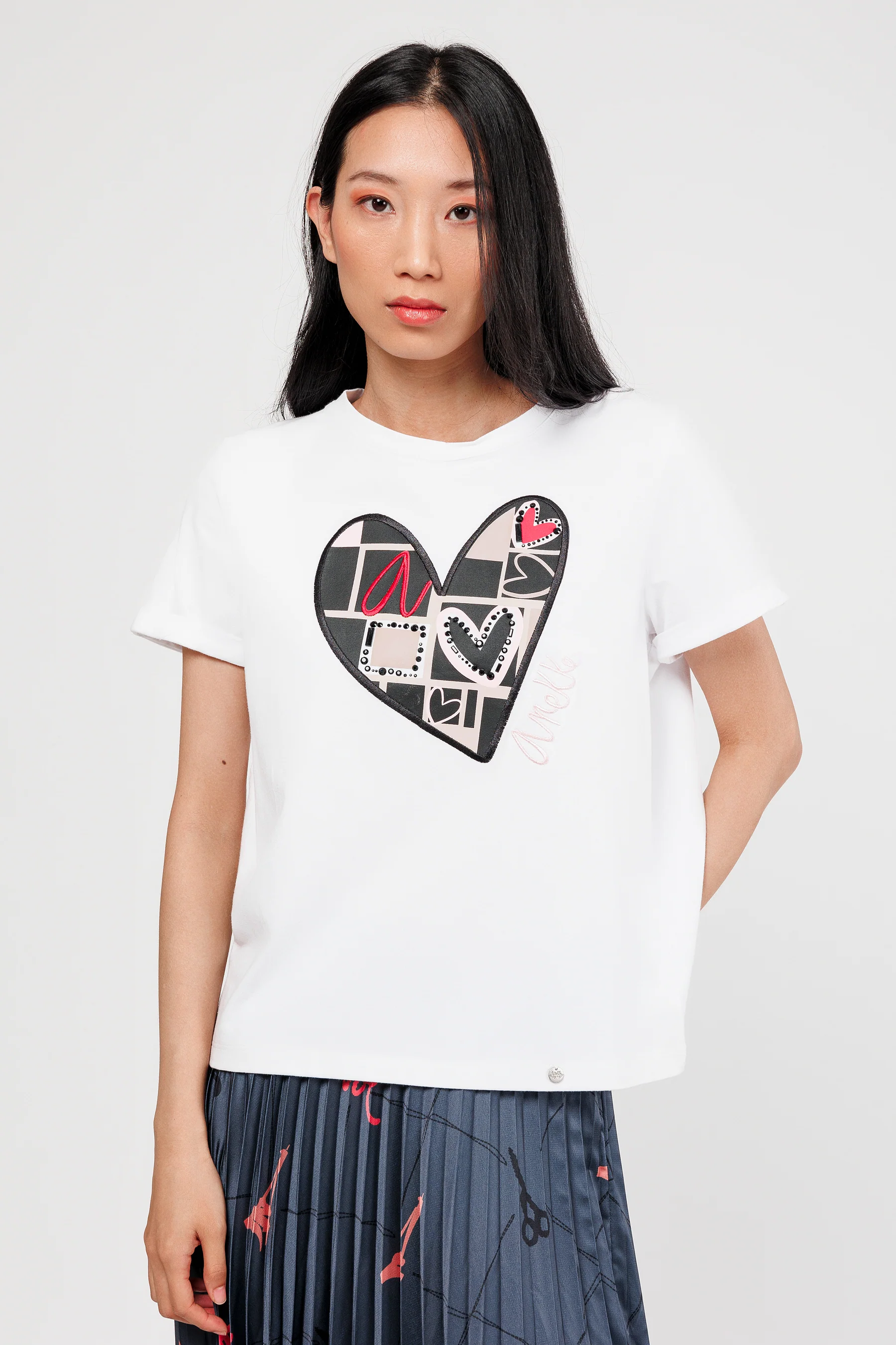 T-shirt à manches courtes cœur