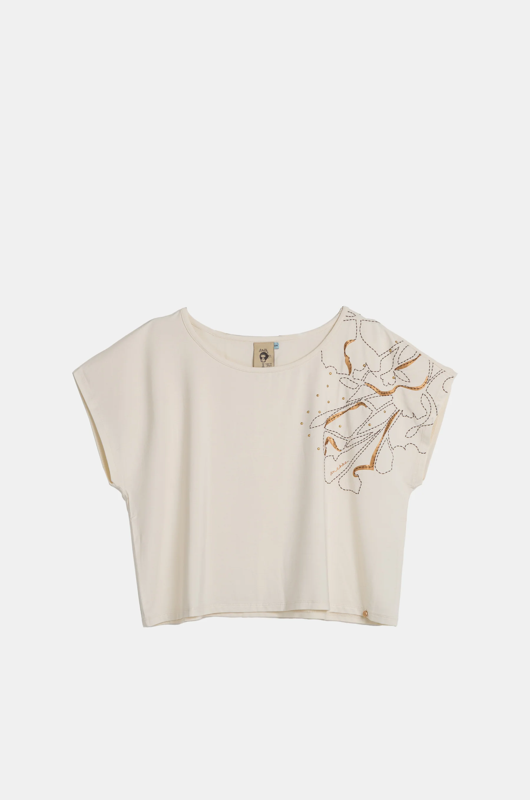 T-shirt beige Anekke
