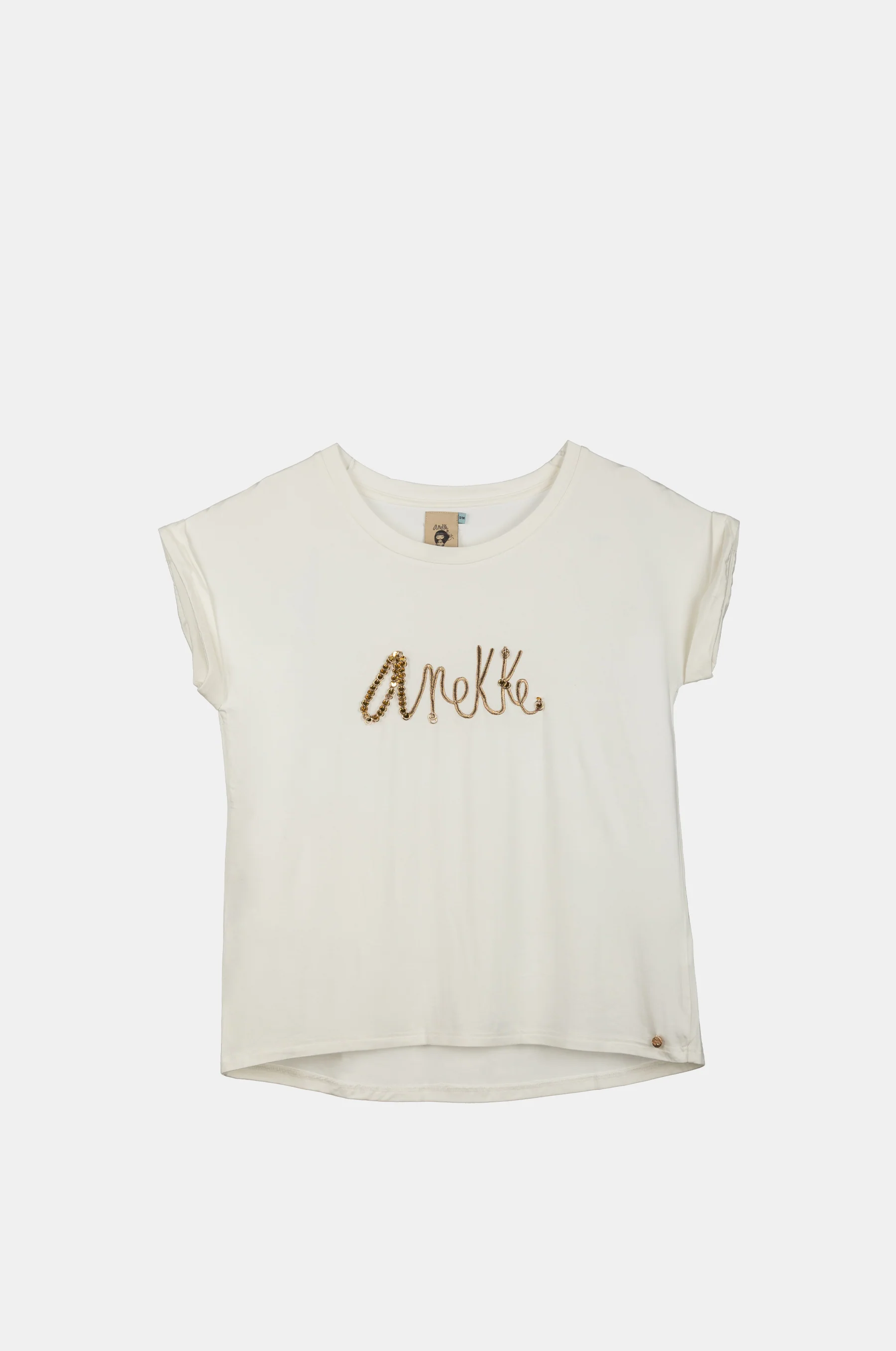 T-shirt blanc à manches courtes avec logo
