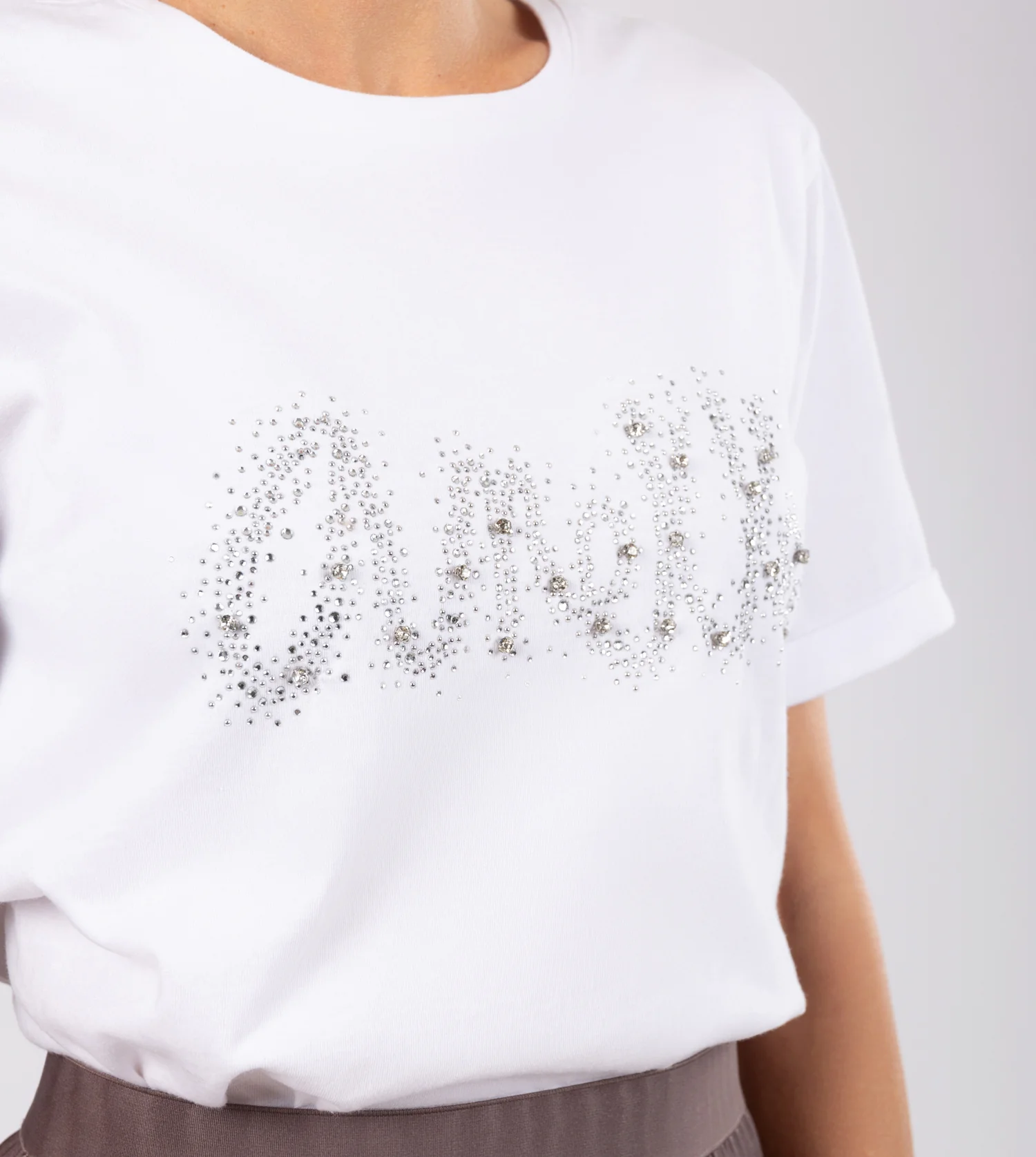 T-shirt blanc pailleté - Image 8