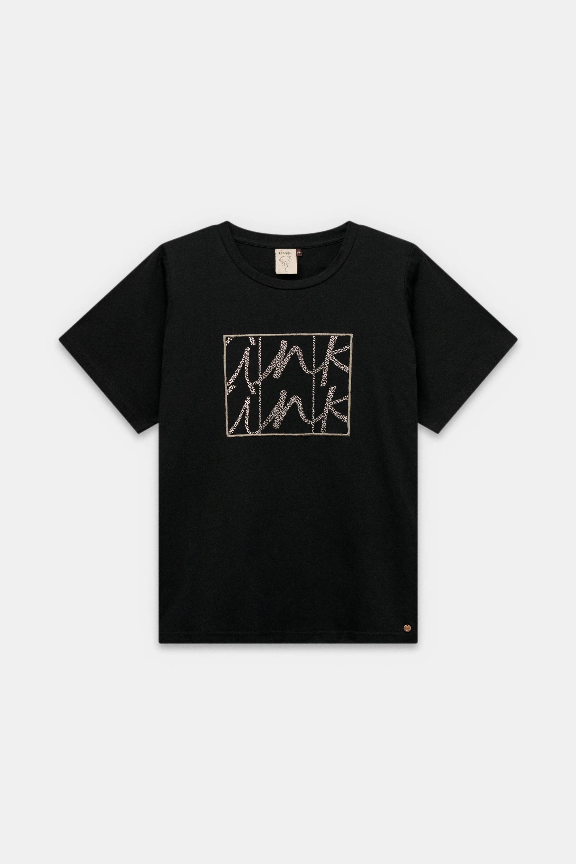 T-shirt noir à manches courtes