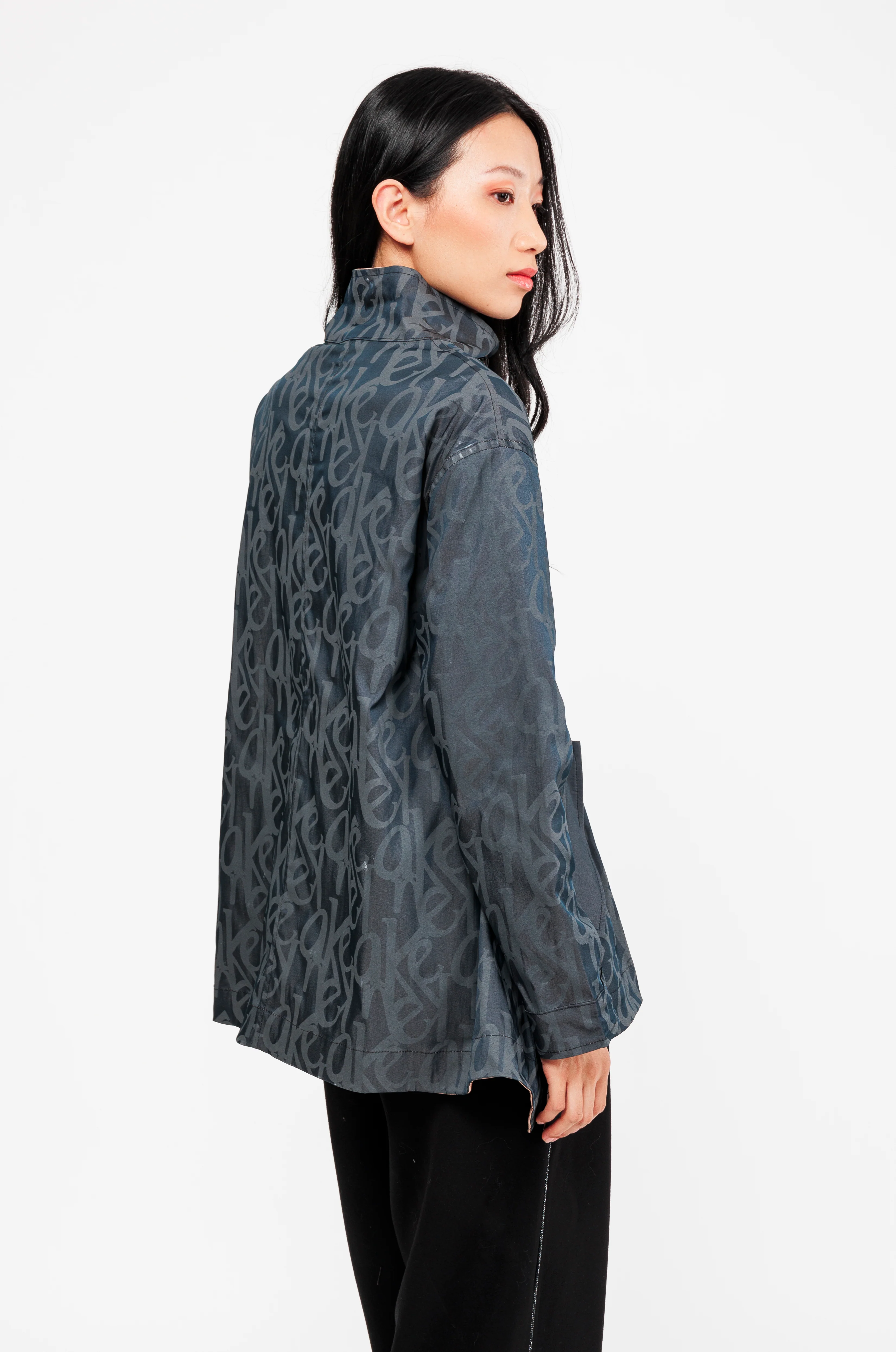 Veste réversible noir et beige - Image 3